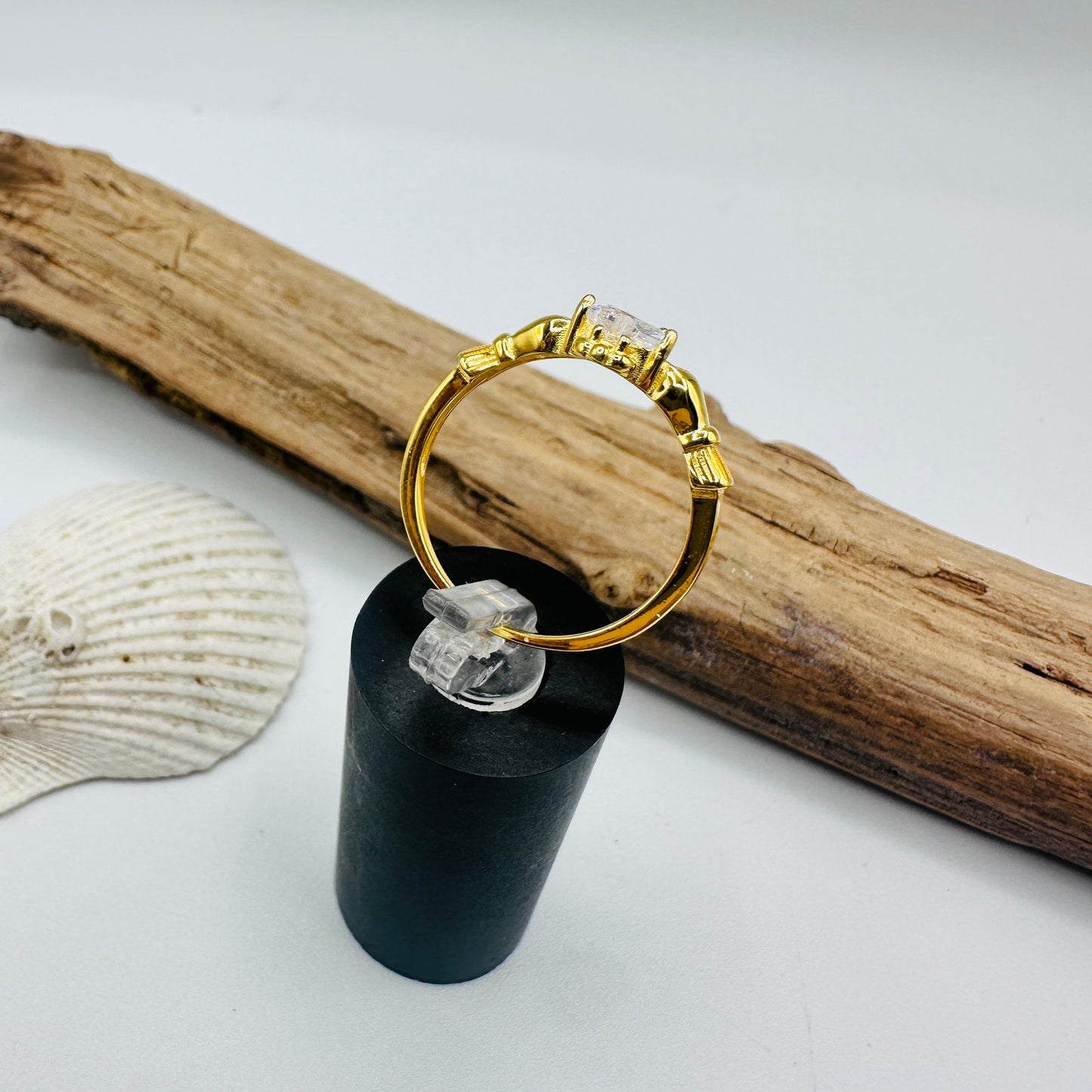 Gold Plated Sterling Silver Claddagh Ring, Irish Ring, Friendship Ring