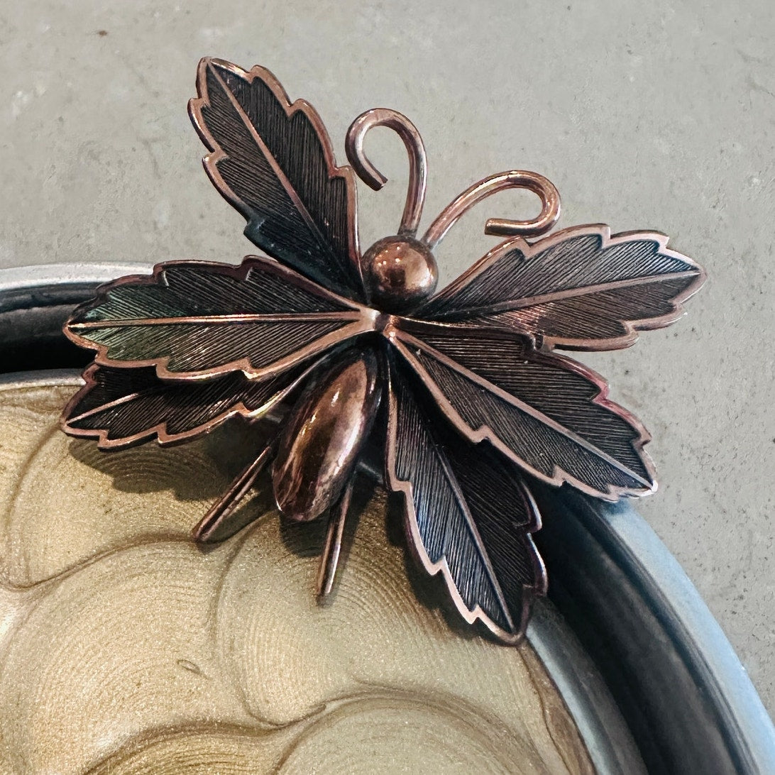 Vintage 1950s Copper Butterlfy/Moth Brooch/Pin-Bell Trading Post