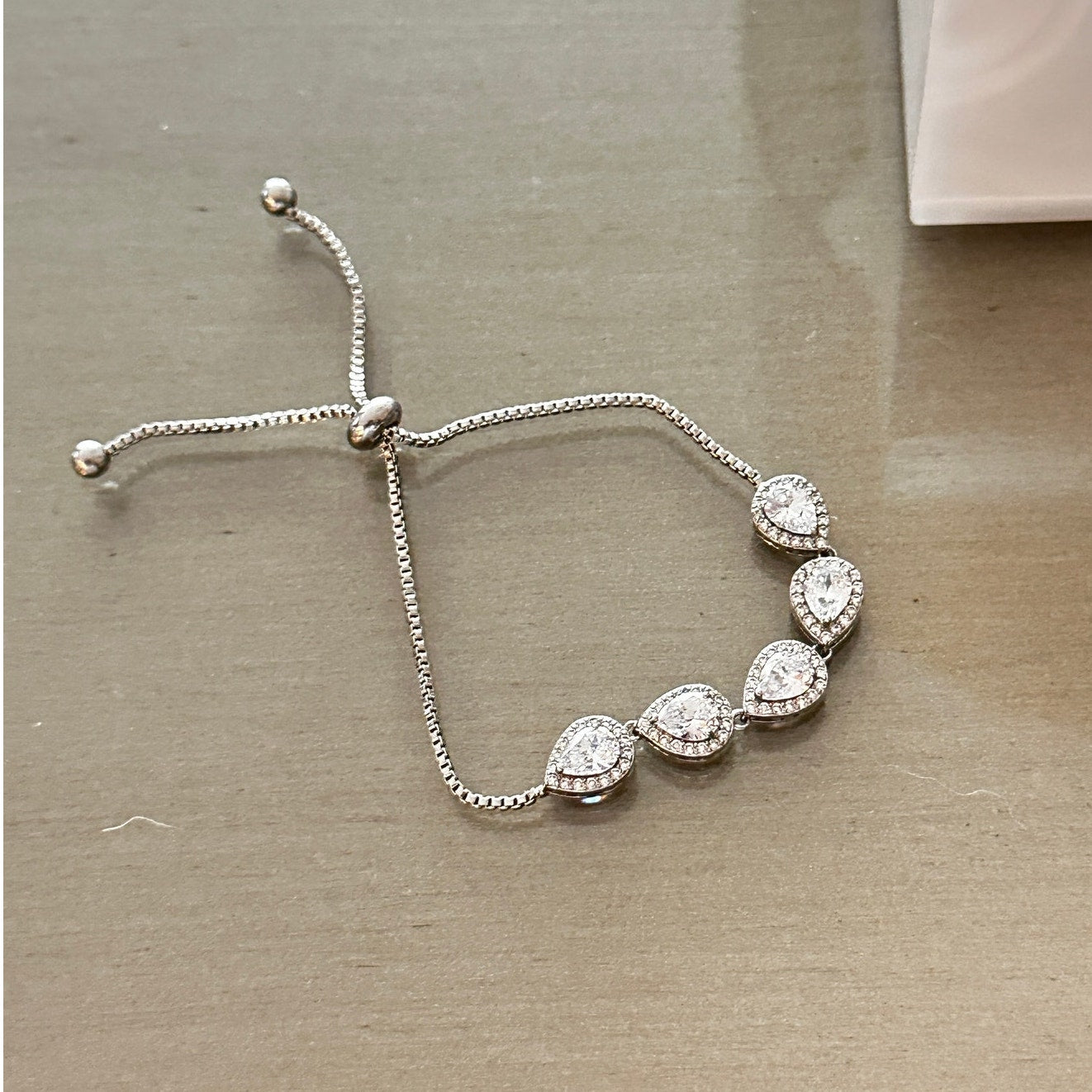 Cubic Zirconia Slider Bracelet