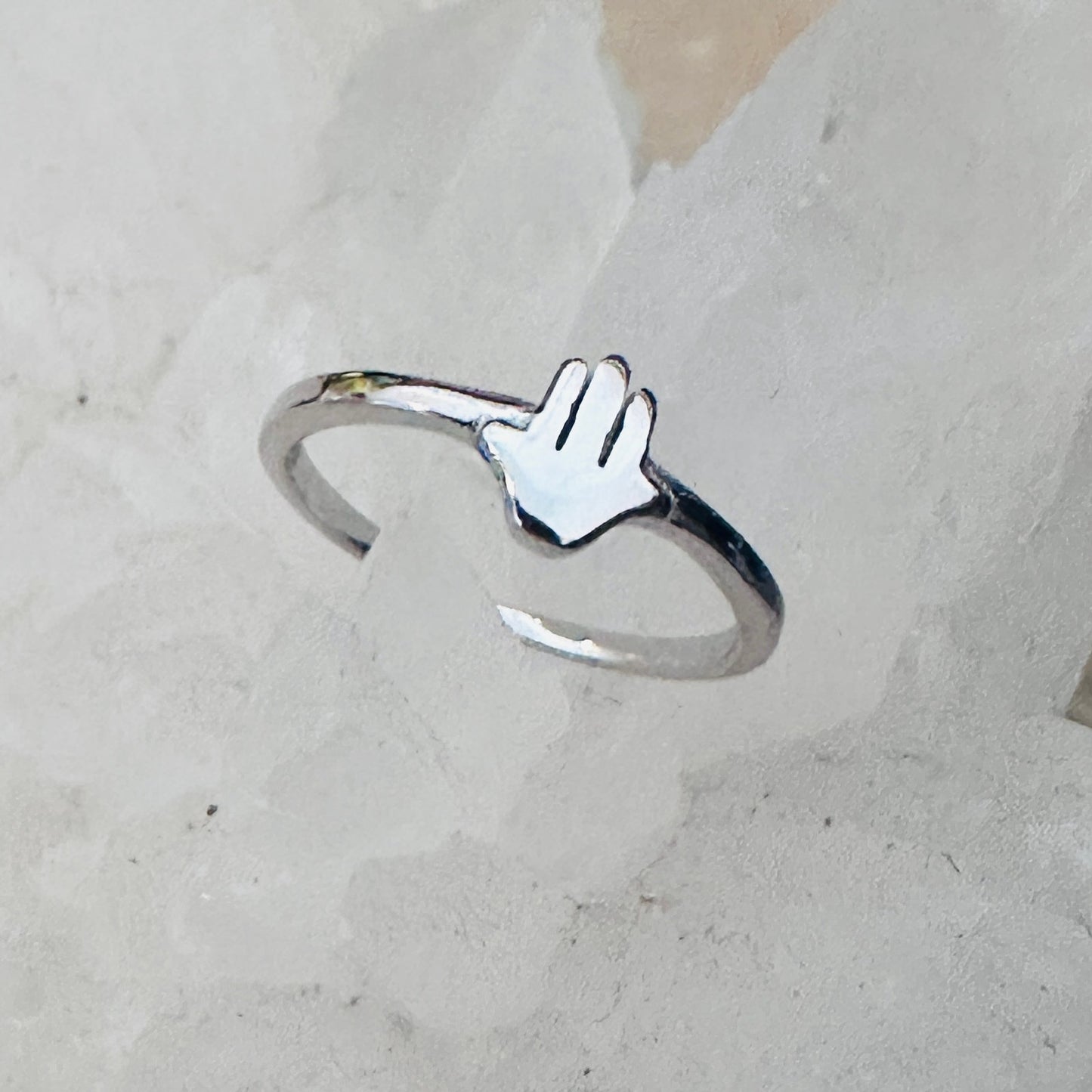 Sterling Silver Hamsa Toe Ring