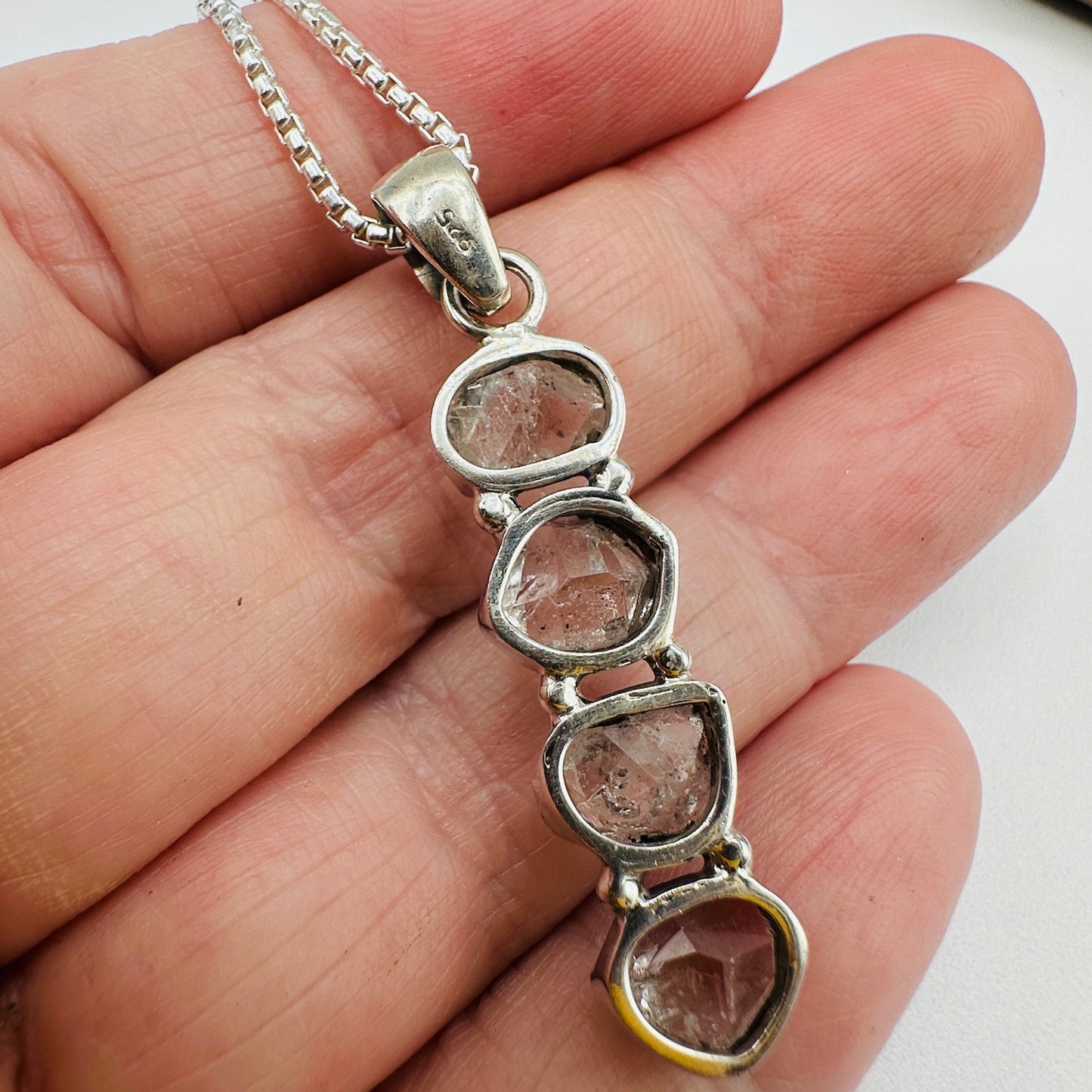 Herkimer Diamond Necklace – Sterling Silver 18”