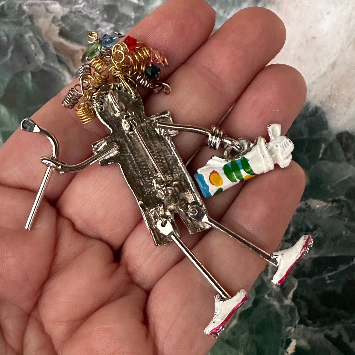 Vintage Ganz Golfer Brooch Pin