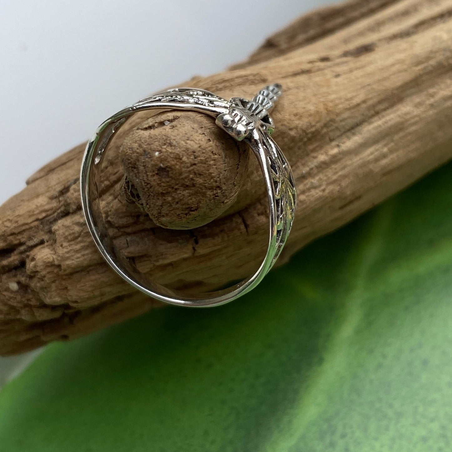 Dragonfly Filigree Sterling Silver Ring