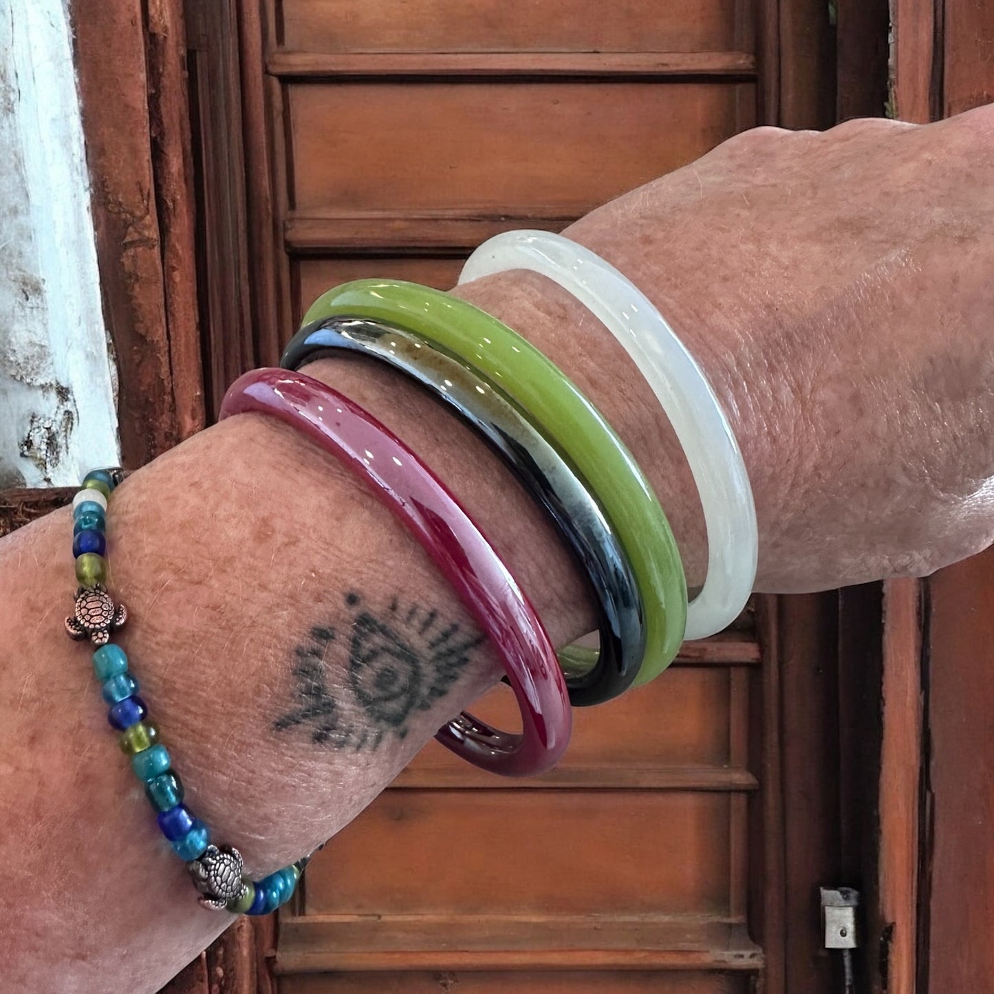 Vintage Glass Bangles-Set of 4