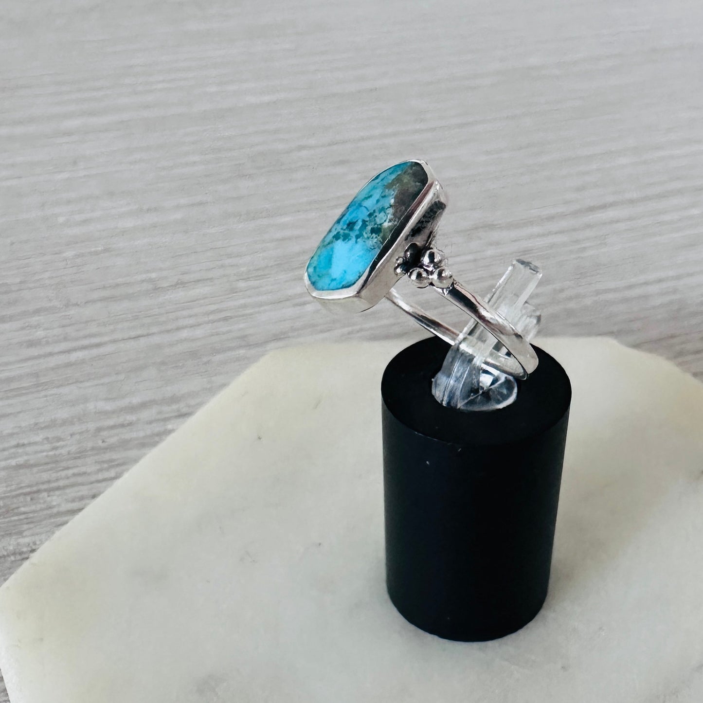 Sterling Silver Turquoise Statement Ring-Vintage Inspired Boho Jewelry