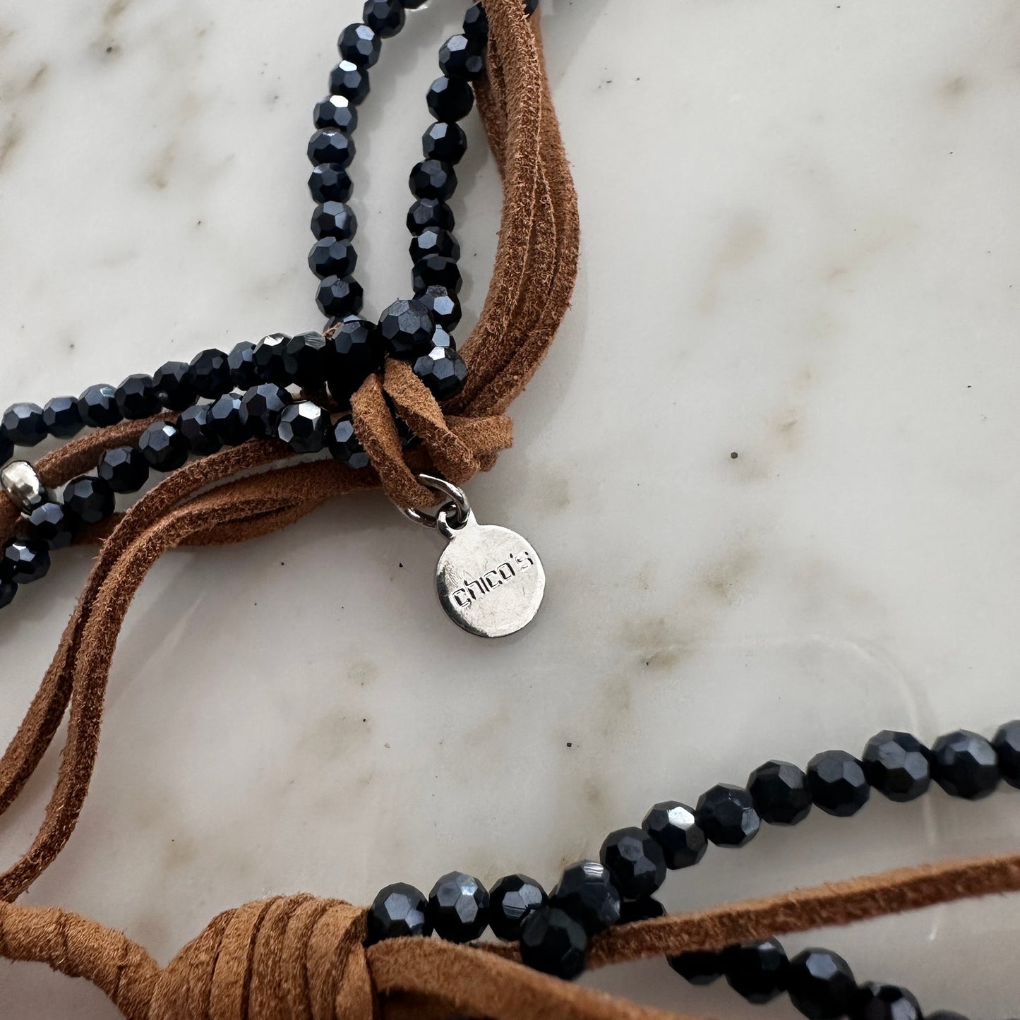 Chico’s Multi-Strand Beaded Lariat Necklace-Boho