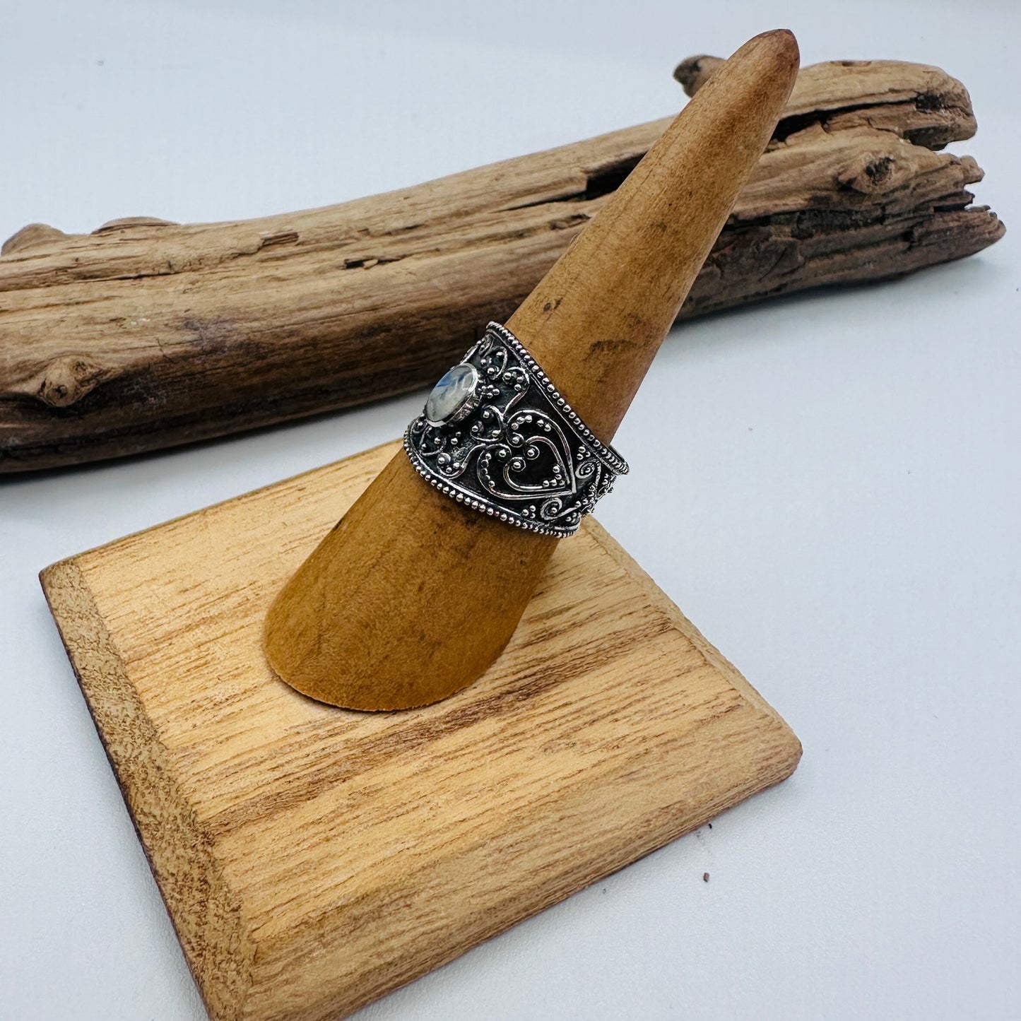 Bali Moonstone Sterling Silver Ring