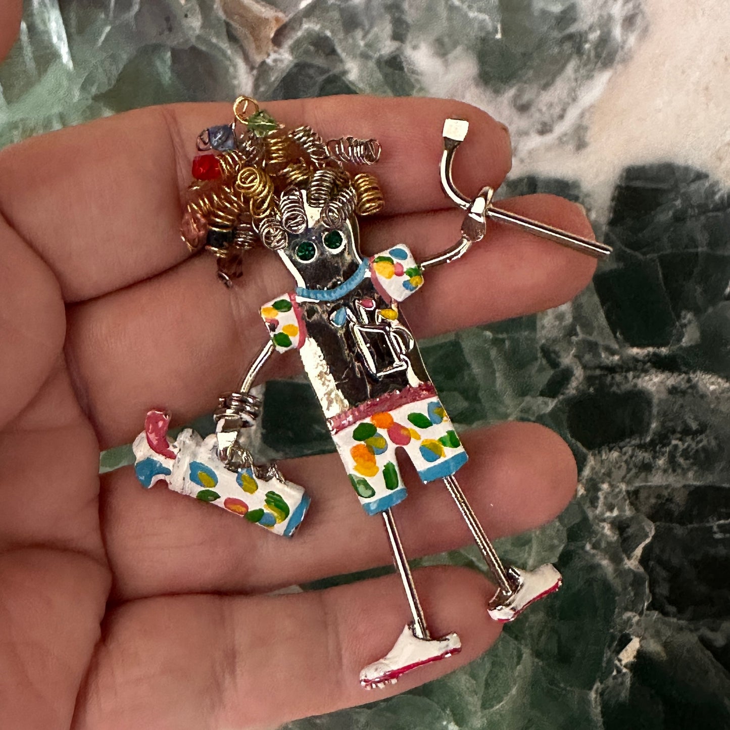 Vintage Ganz Golfer Brooch Pin