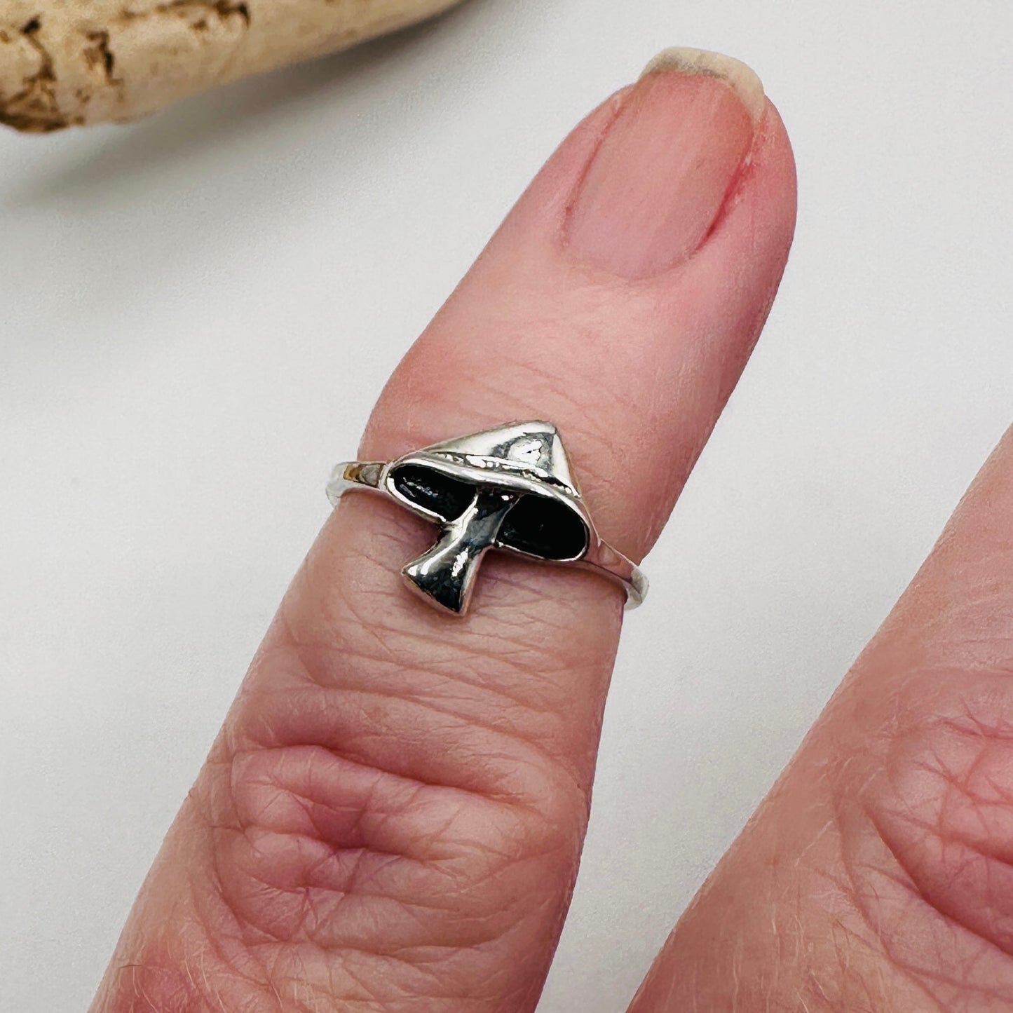Sterling Silver Mushroom Toe Ring