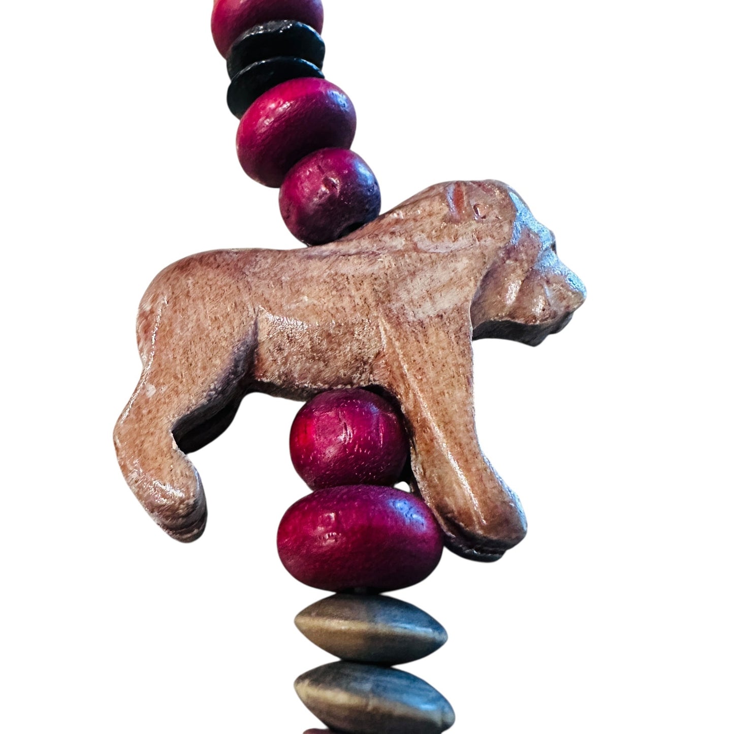 Vintage Carved Animal Statement Necklace