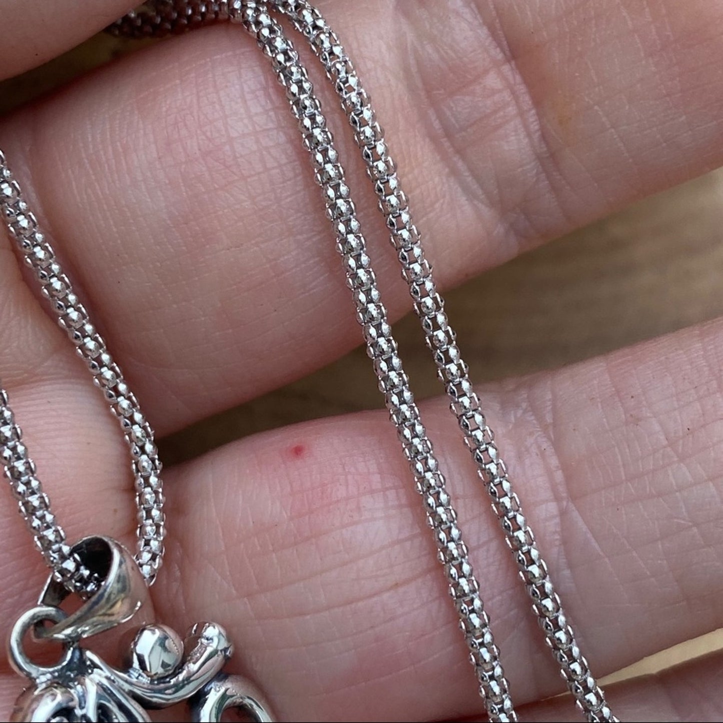 Sterling silver Om Elephant necklace