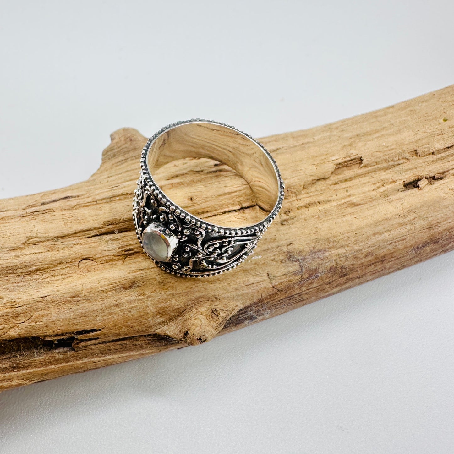 Bali Moonstone Sterling Silver Ring