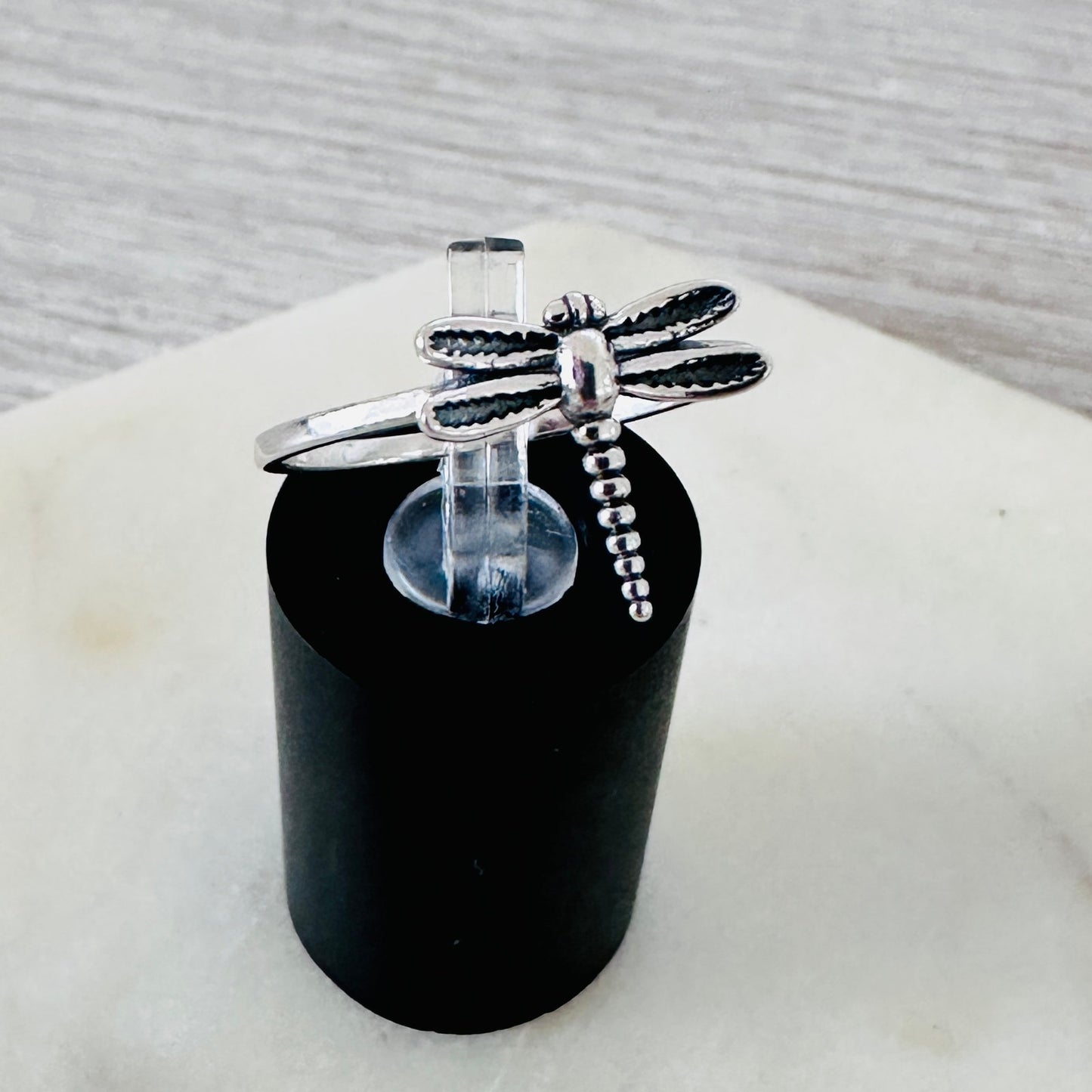 Sterling Silver Dainty Dragonfly Ring