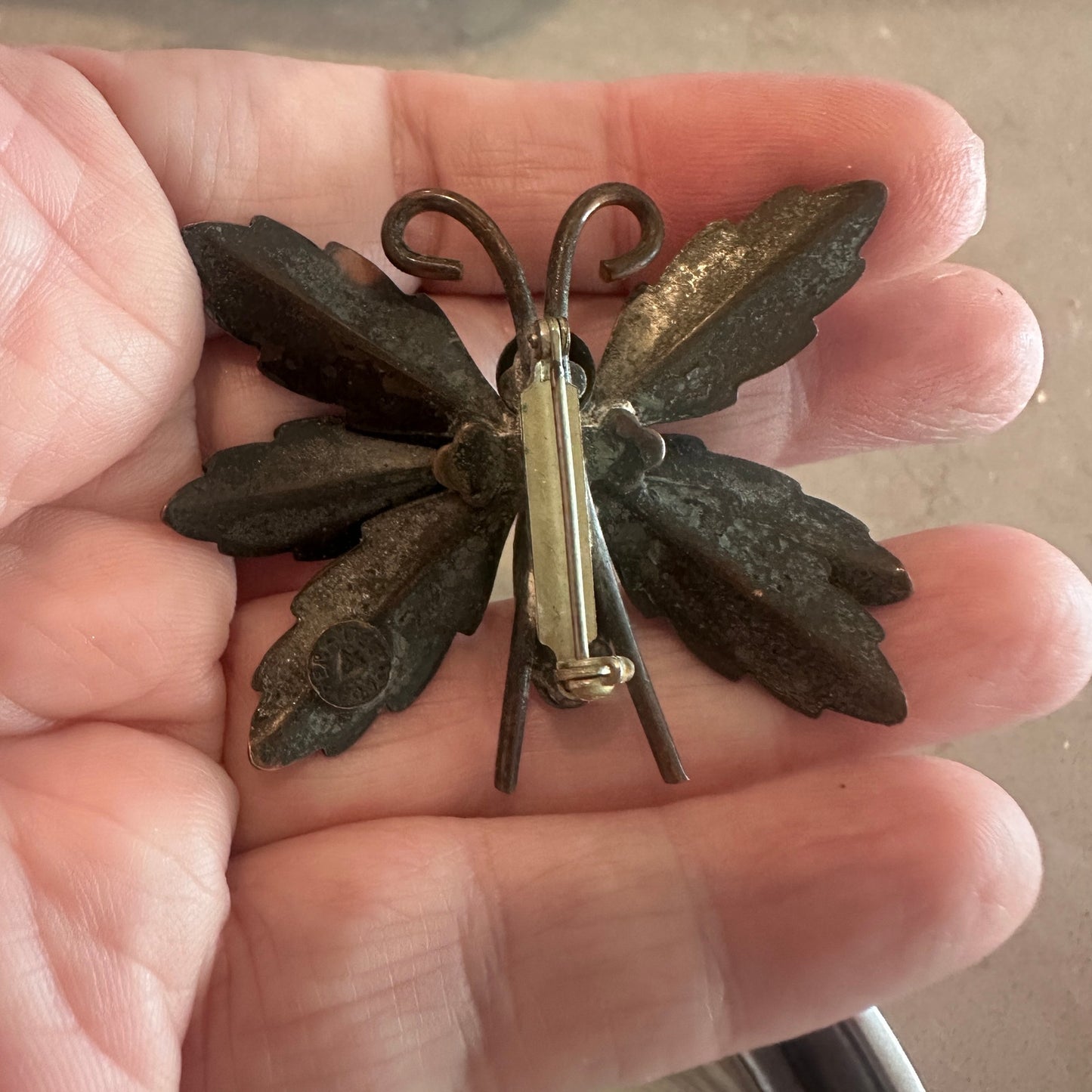 Vintage 1950s Copper Butterlfy/Moth Brooch/Pin-Bell Trading Post