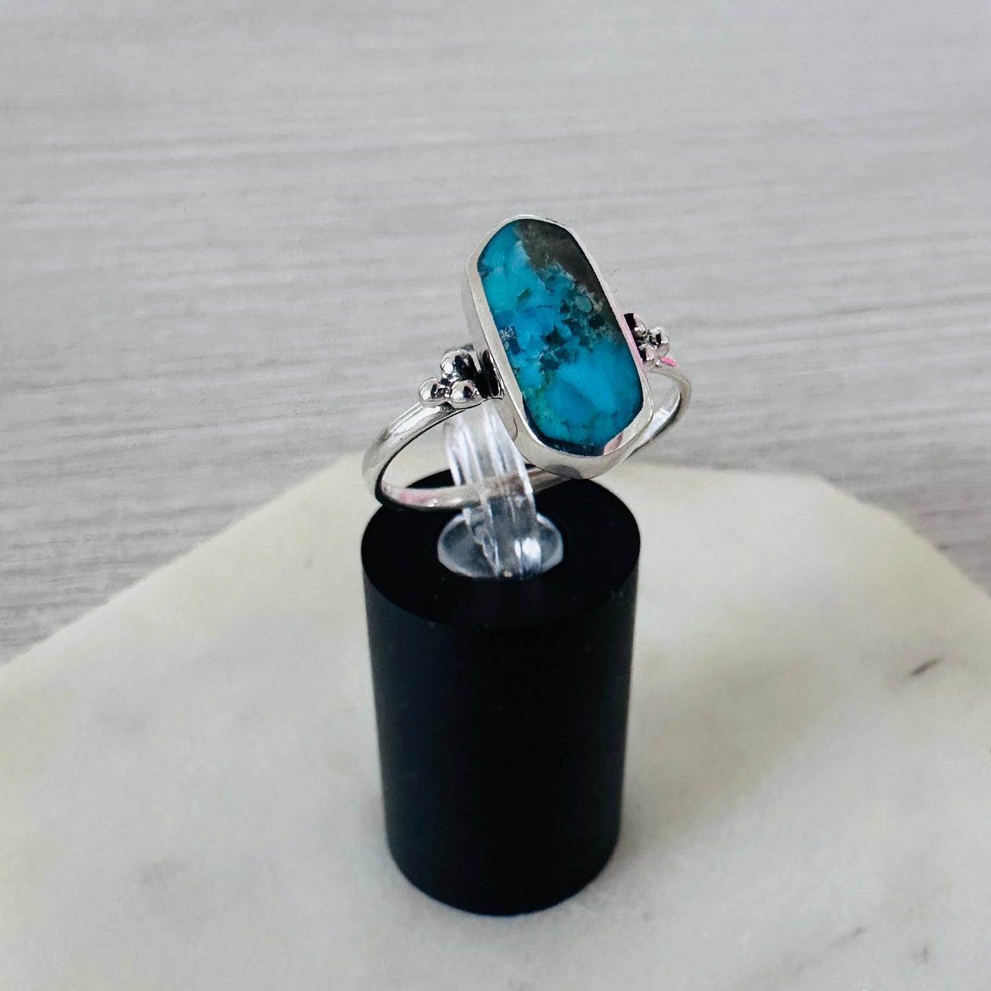 Sterling Silver Turquoise Statement Ring-Vintage Inspired Boho Jewelry
