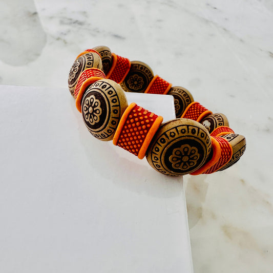 "Wo Som Bo" Coconut Shell Bracelet-Handmade Ghanaian Jewelry