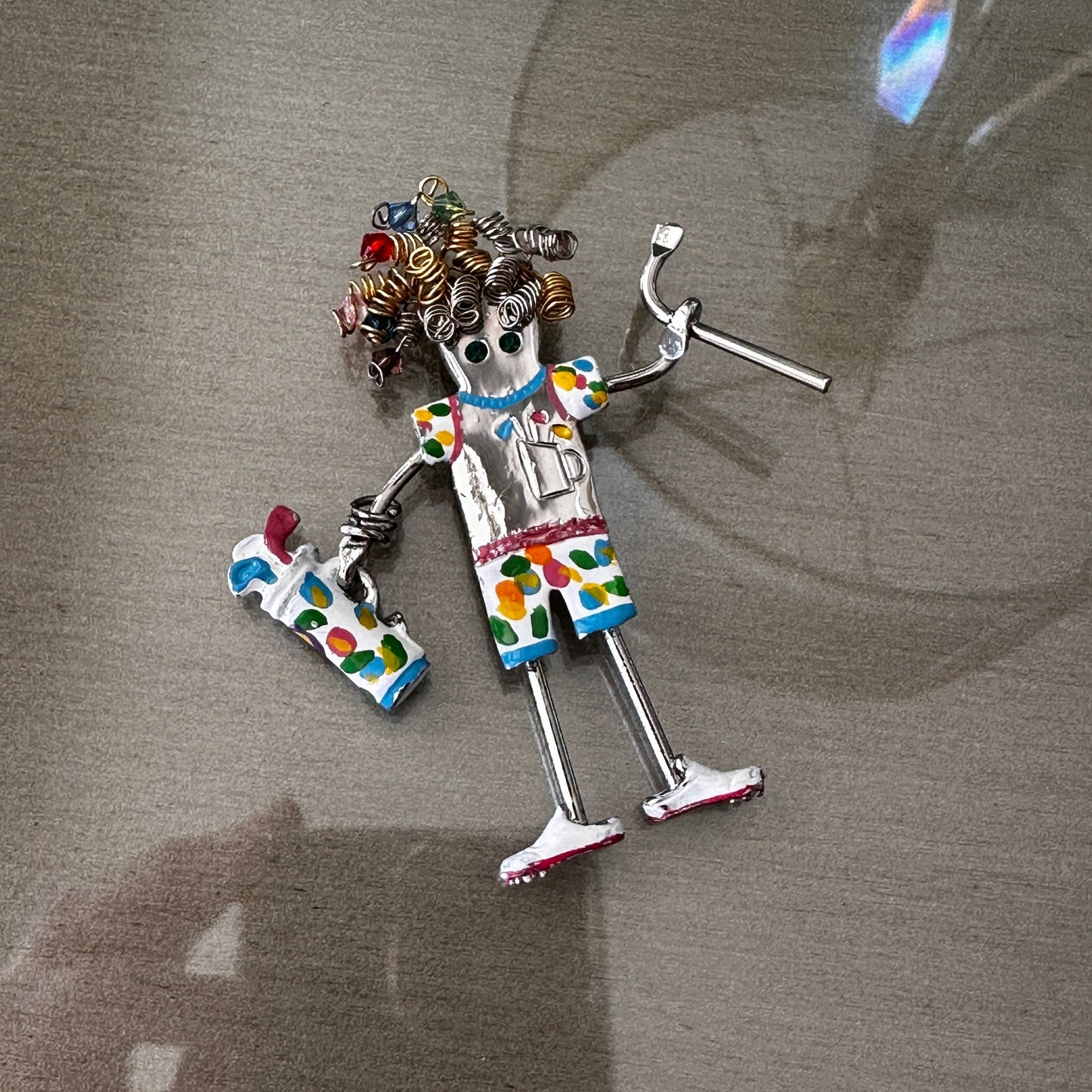 Vintage Ganz Golfer Brooch Pin