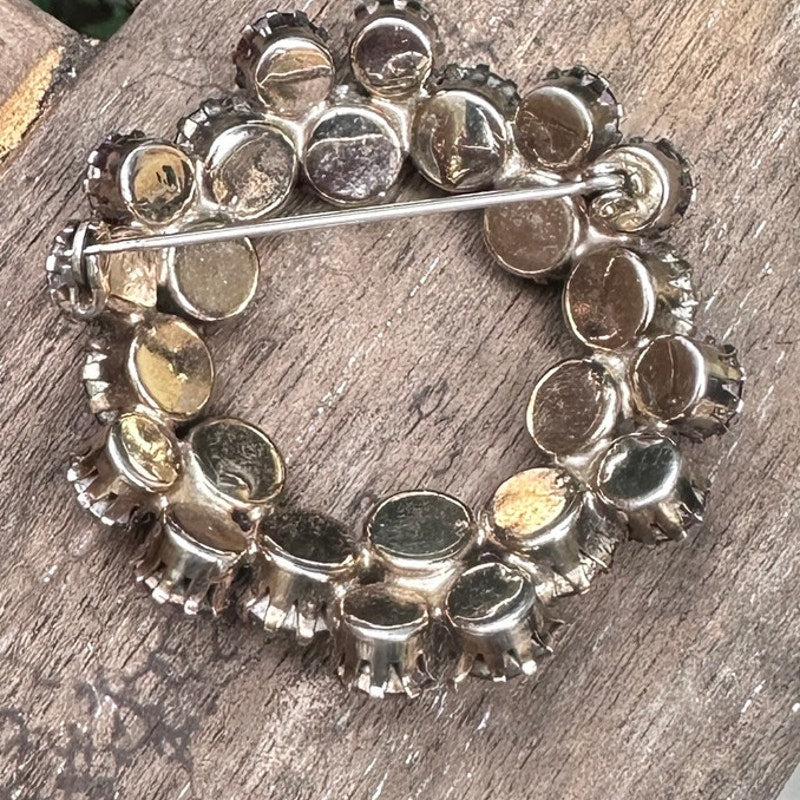 Vintage 1950-1960 Aurora Borealis Austrian Crystal Rhinestone Brooch