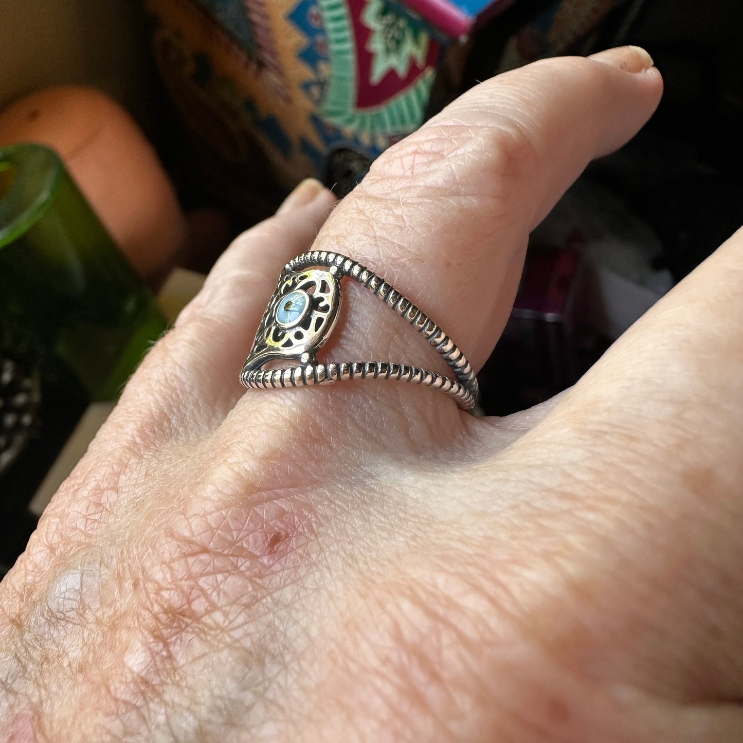 925 Sterling Silver Hamsa Ring