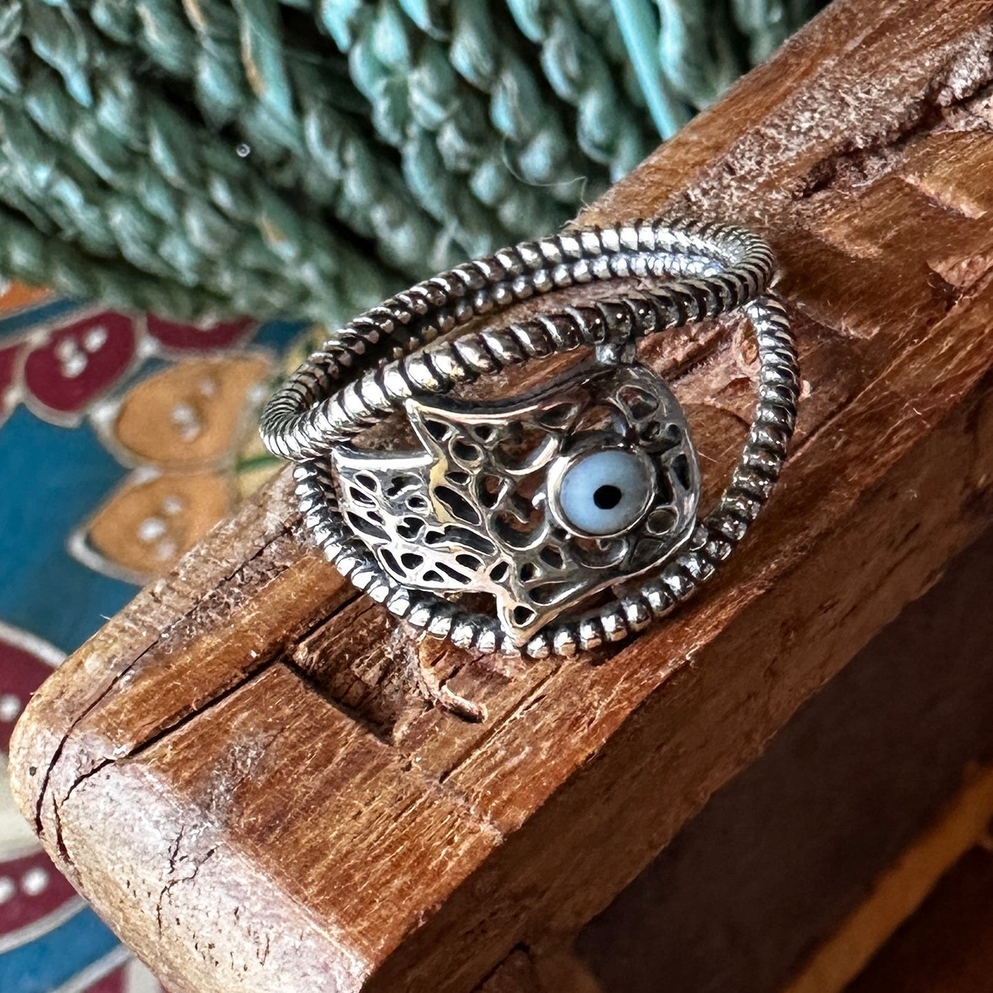 925 Sterling Silver Hamsa Ring