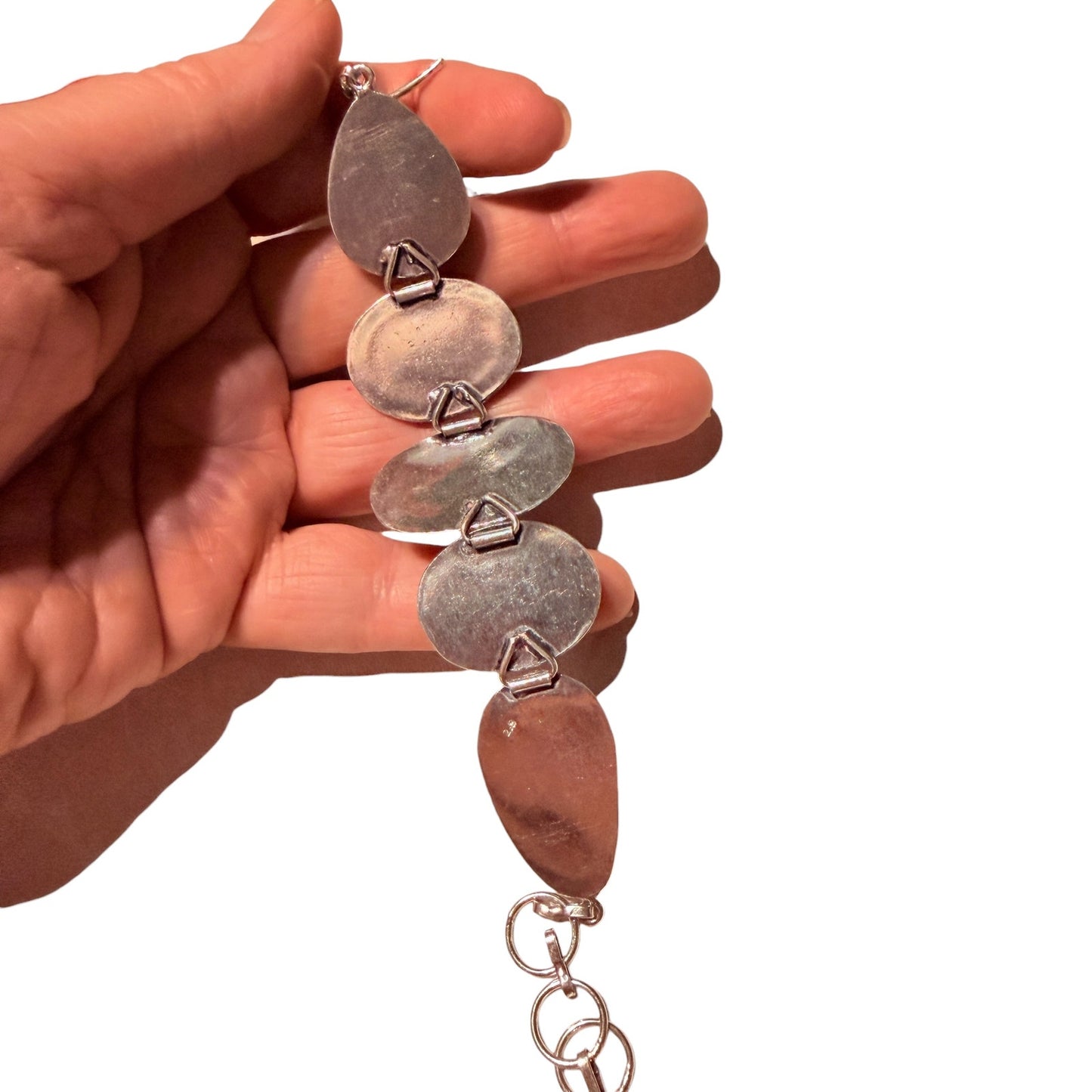 Rainbow Moonstone Bracelet Sterling Silver Plated
