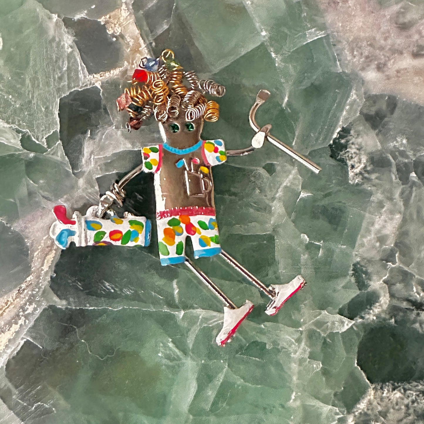 Vintage Ganz Golfer Brooch Pin