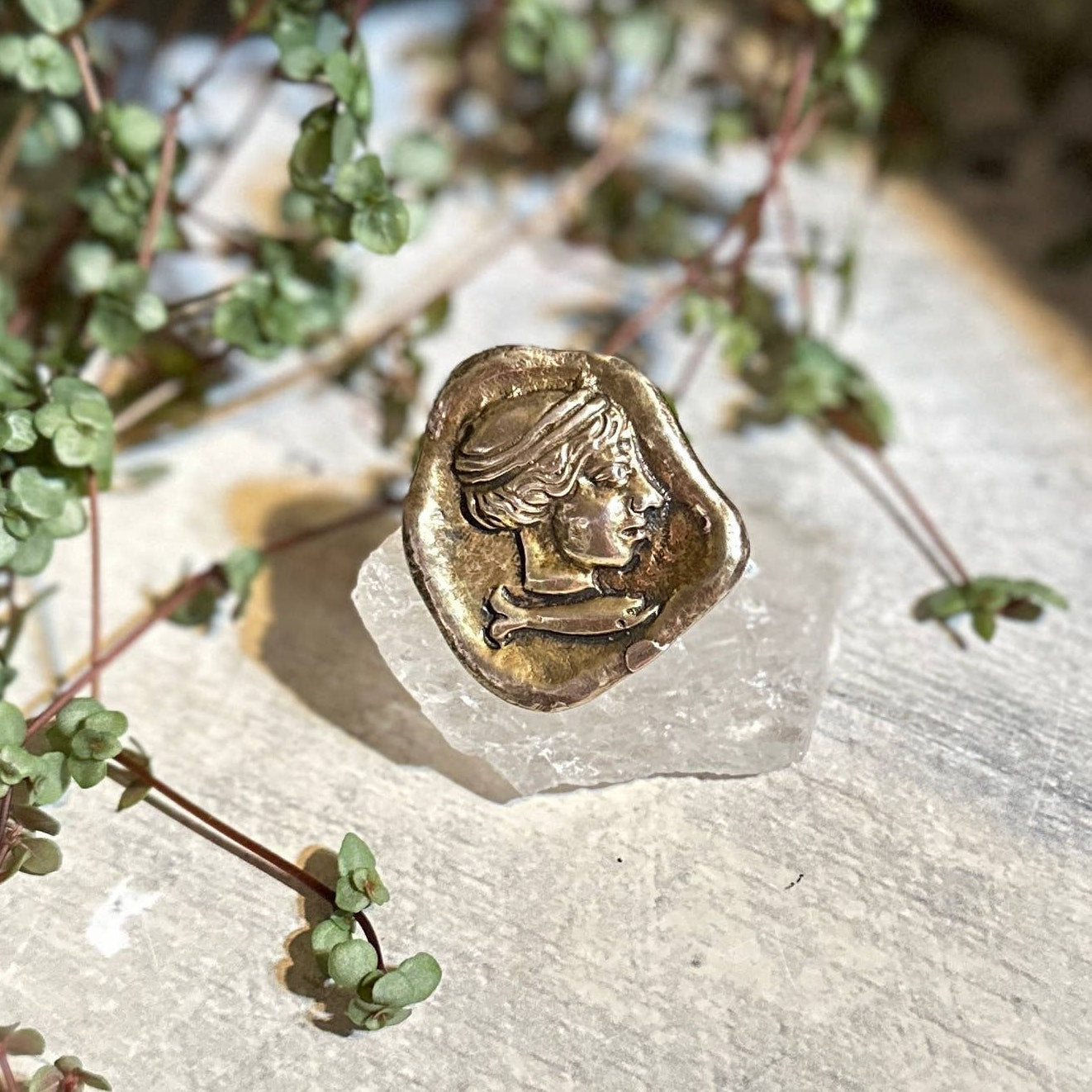 Vintage Sterling Silver Greek Roman Pin Pendant