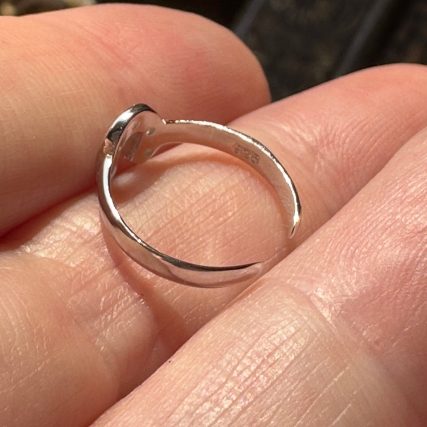 Horse Shoe CZ Sterling Silver Toe Ring