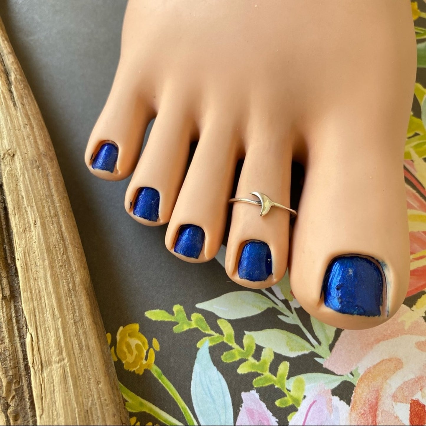 Sterling Silver Crescent Moon Toe Ring