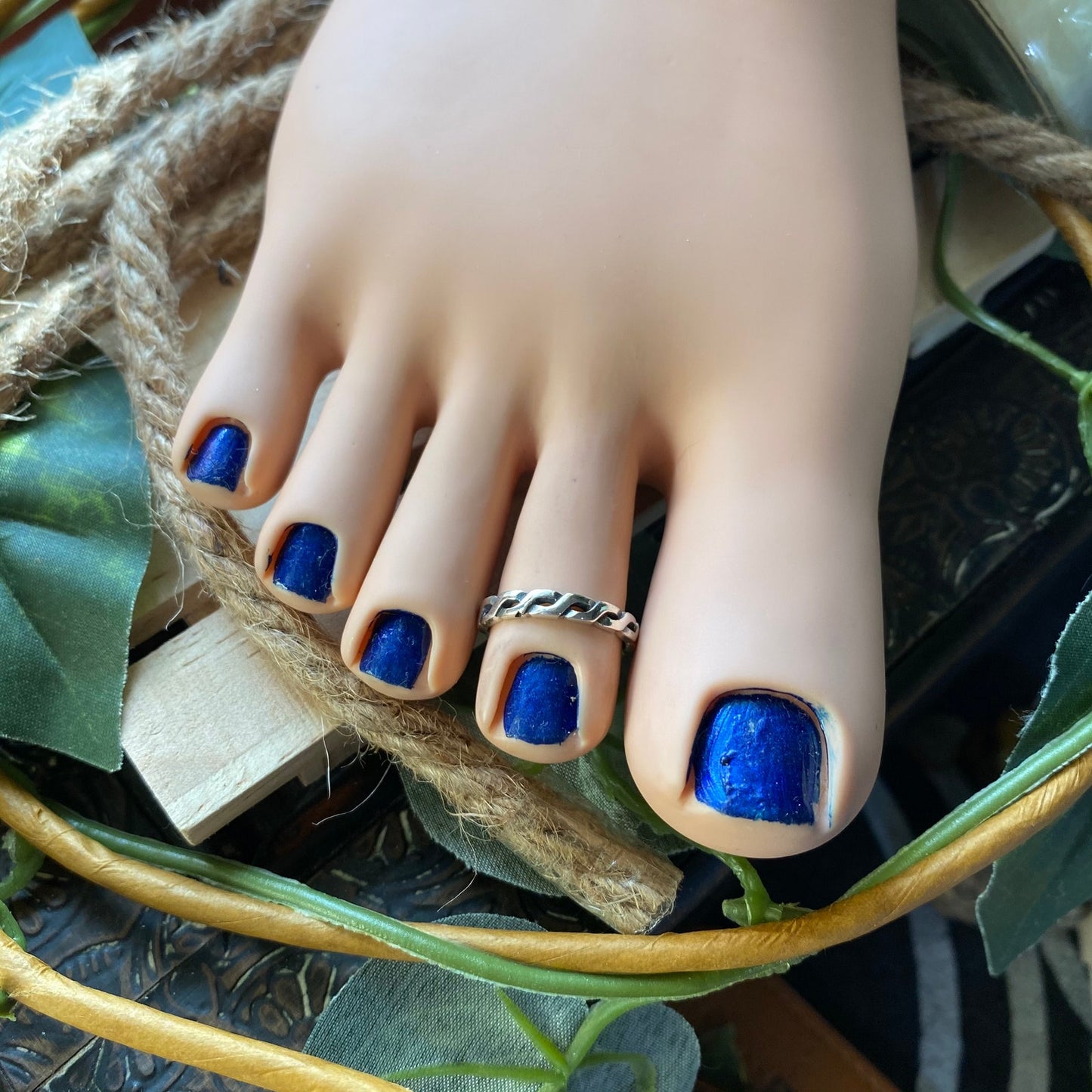 Sterling Silver Interwoven Toe Ring