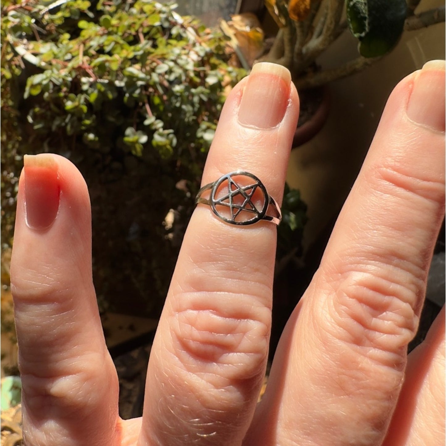 Pentagram Sterling Silver Toe Ring