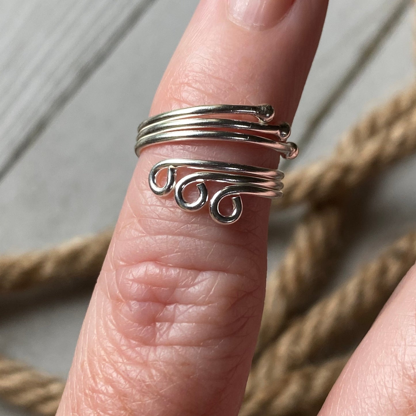 Sterling Silver Wrap Around Toe Ring