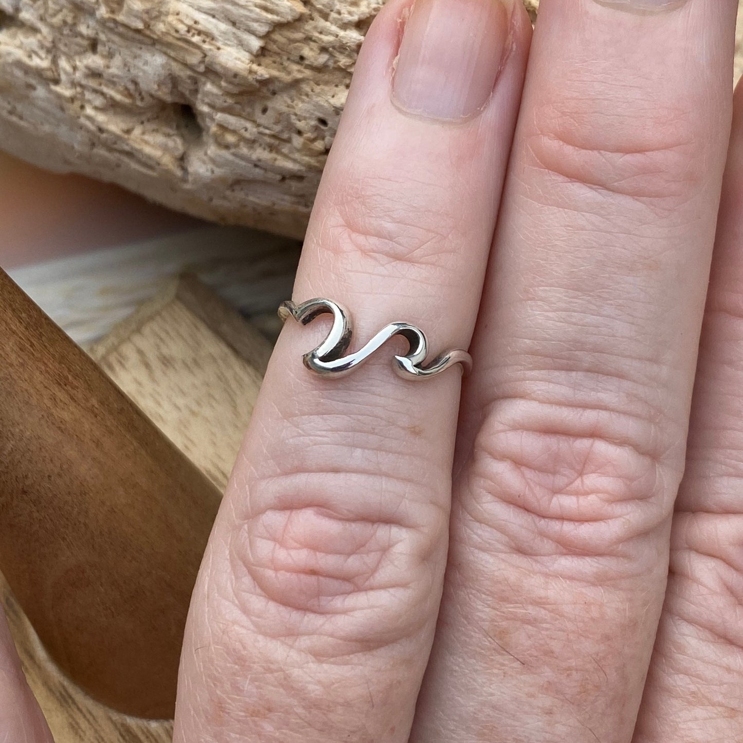 Sterling Silver Double Wave Toe Ring