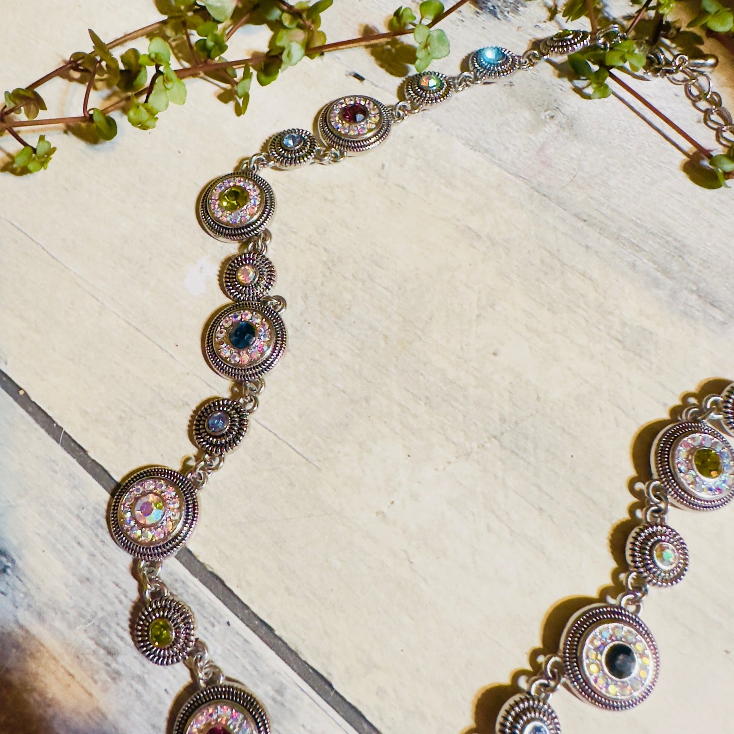 Vintage Lia Sophia Crystal Seltzer Necklace