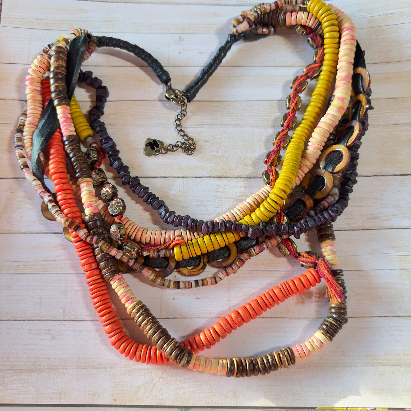 Vintage Harajuku Lovers Multi Strand Multi Beaded Necklace