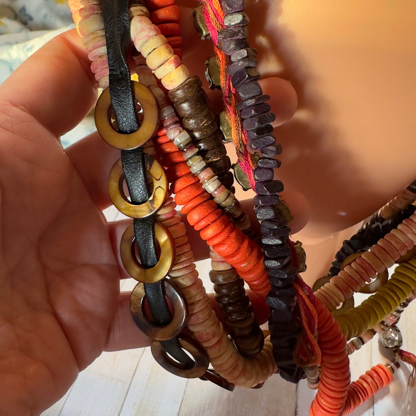 Vintage Harajuku Lovers Multi Strand Multi Beaded Necklace