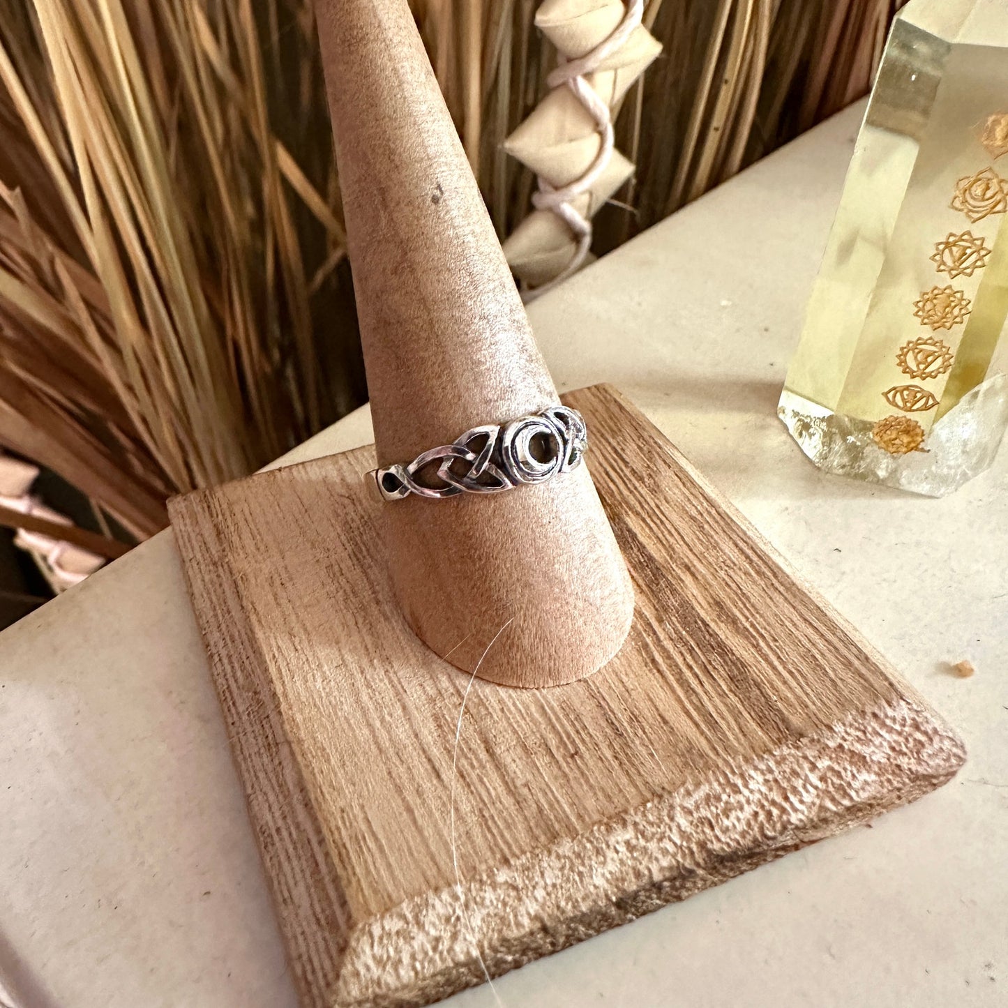 Sterling Silver Celtic Moon Ring