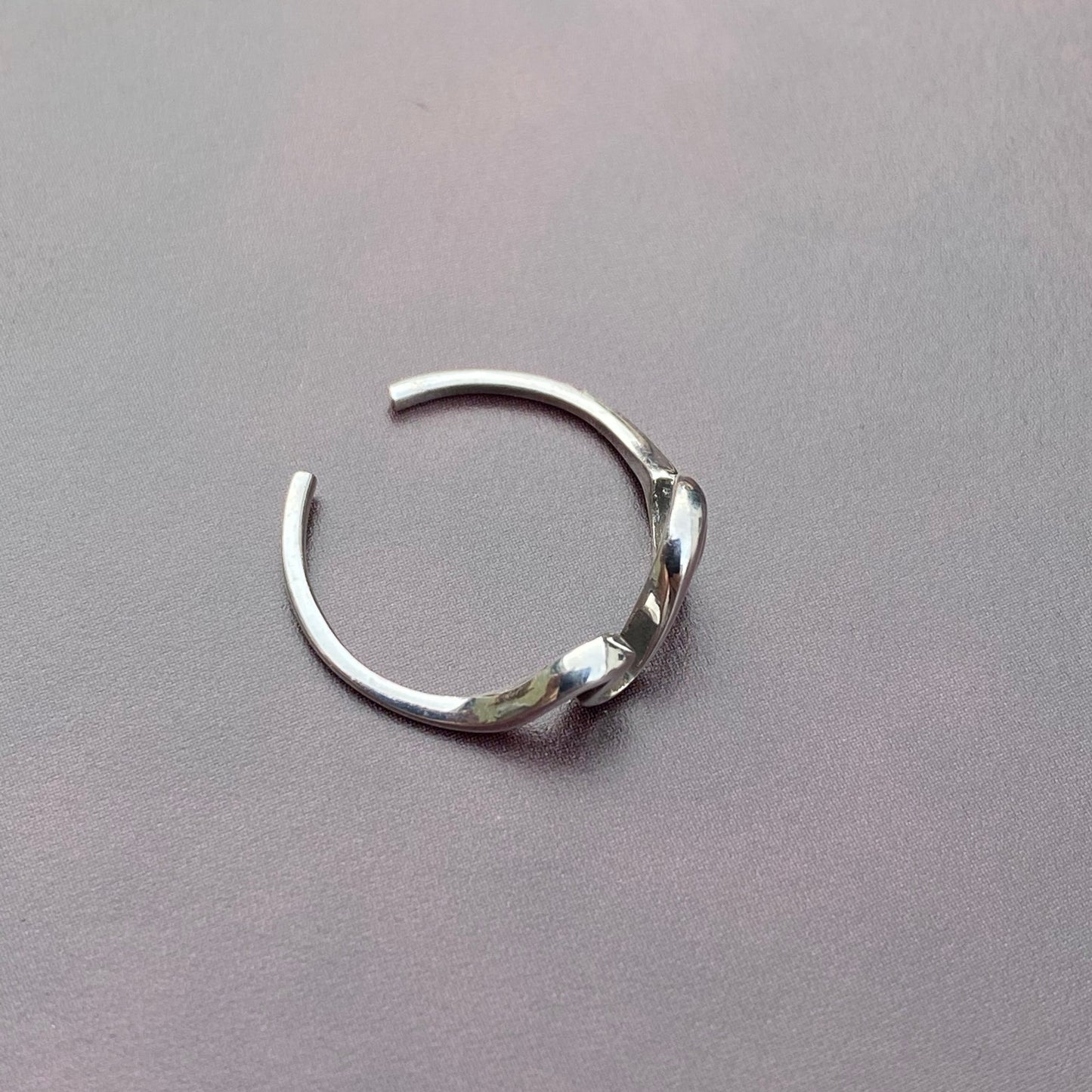 Sterling Silver Double Wave Toe Ring