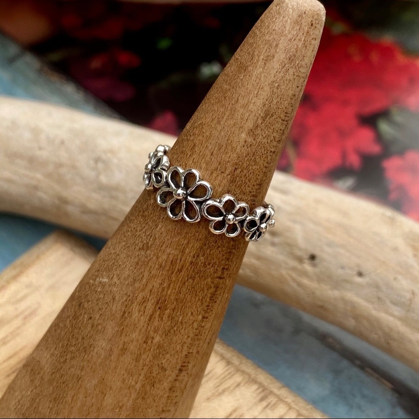 Sterling Silver Flower Toe Ring