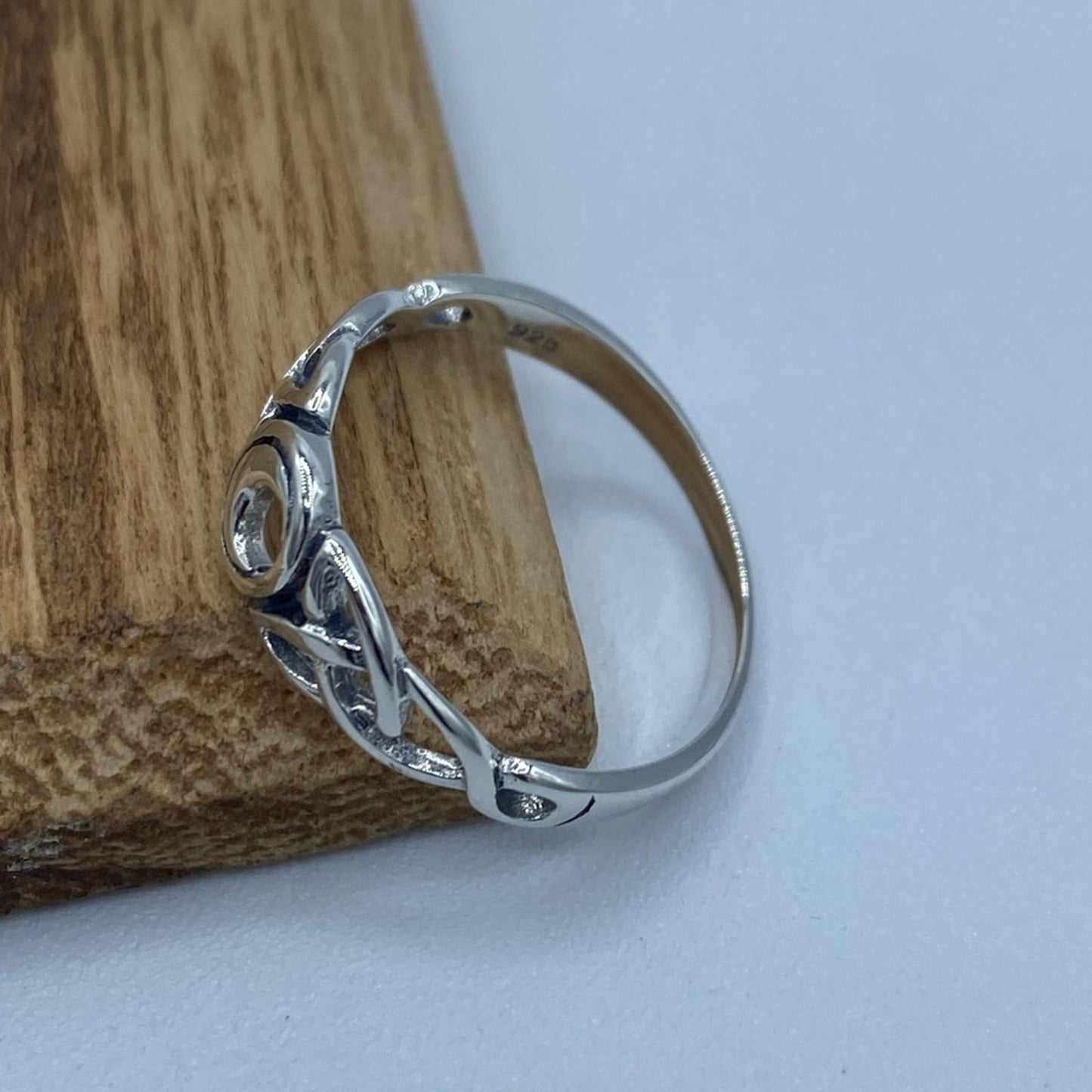 Sterling Silver Celtic Moon Ring