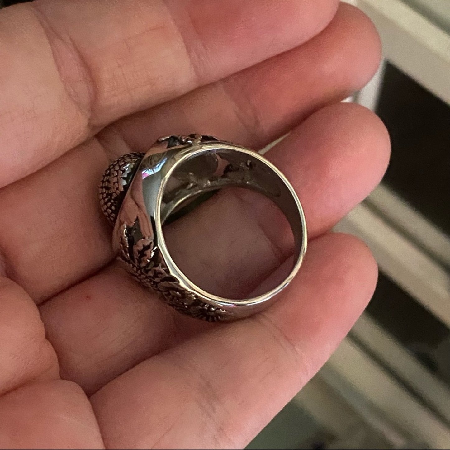 Buddha High Polished Stainless Steel Ring