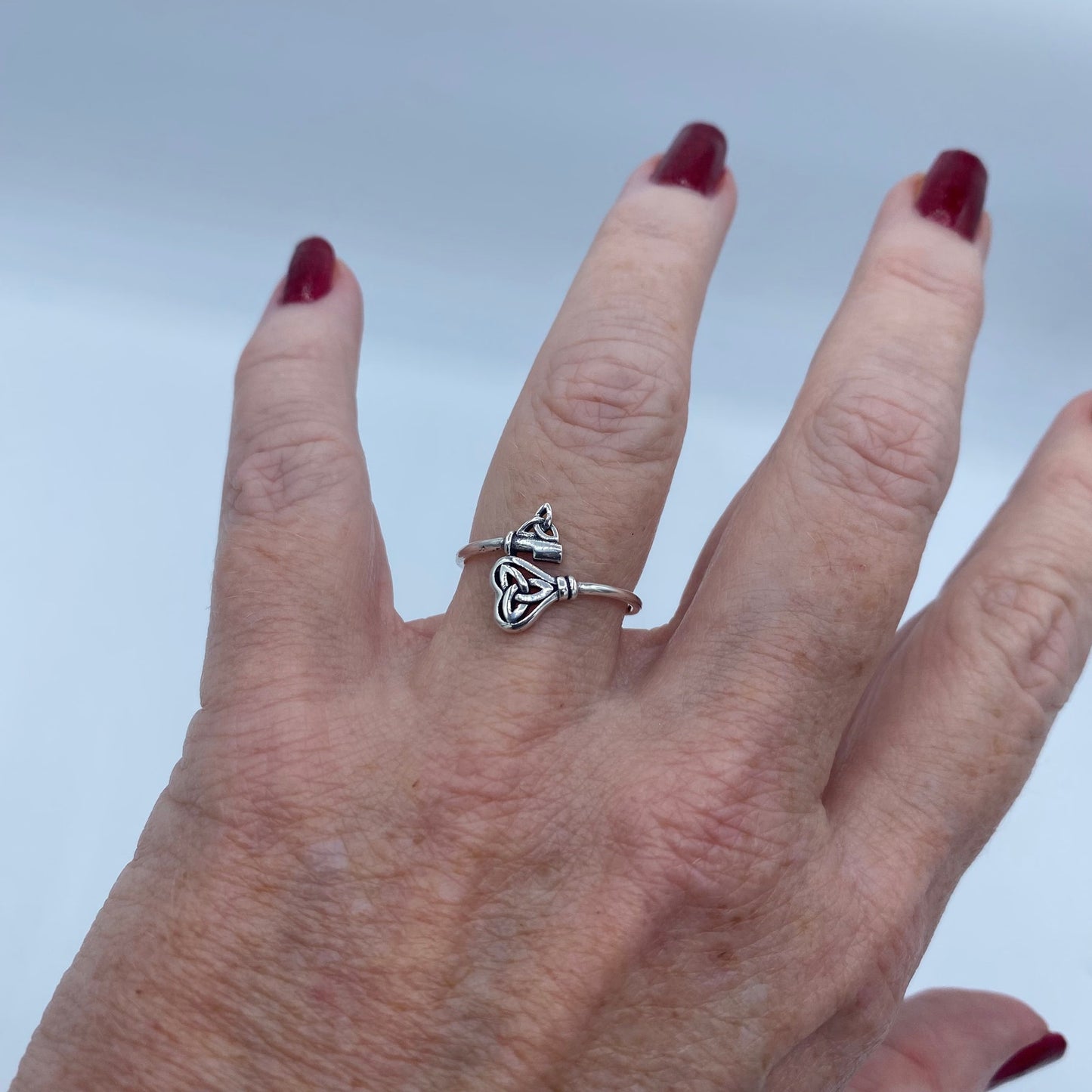 Celtic Key Sterling Silver Ring