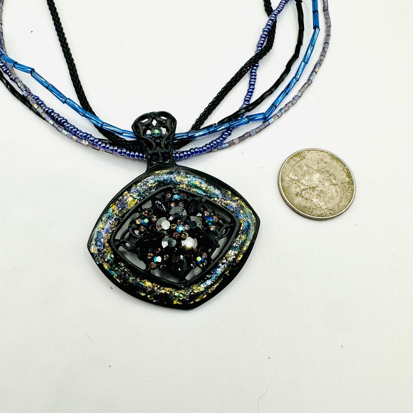 Vintage Rare Chico's Glass Rhinestone Necklace