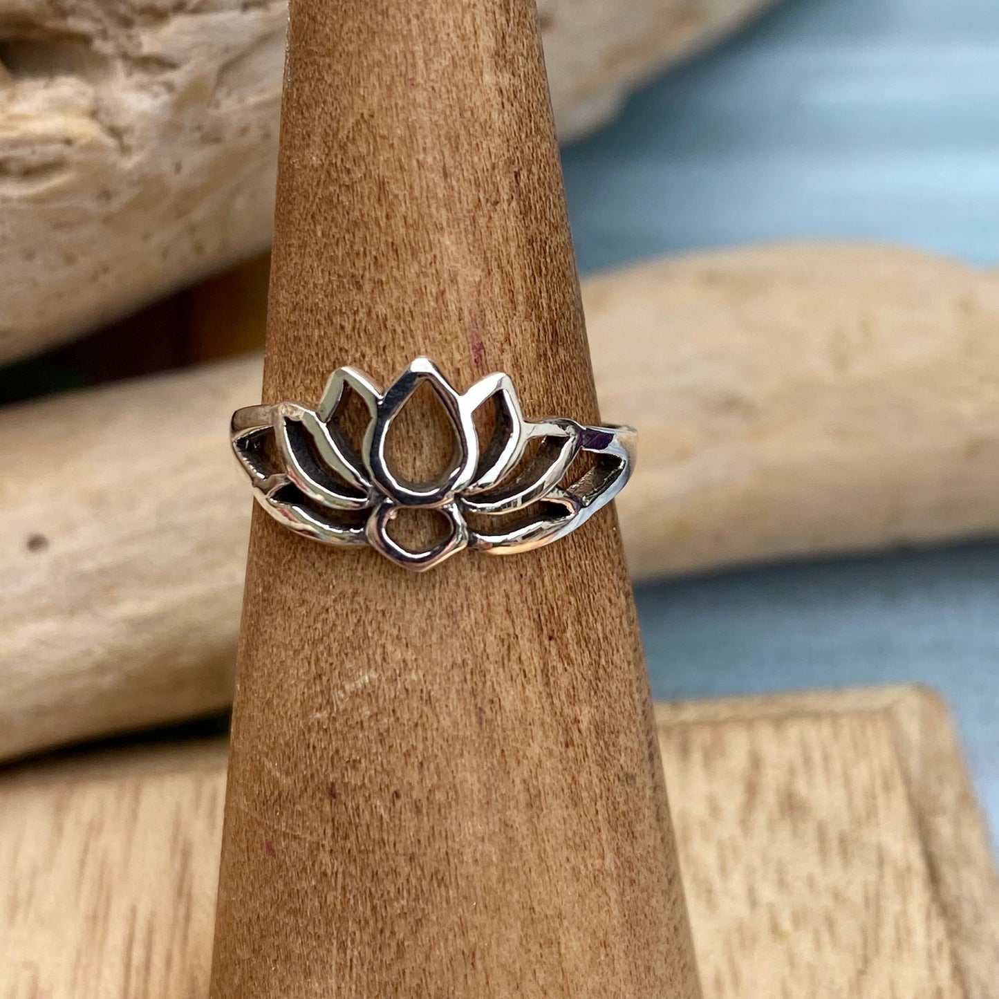 Sterling Silver Lotus Flower Toe Ring