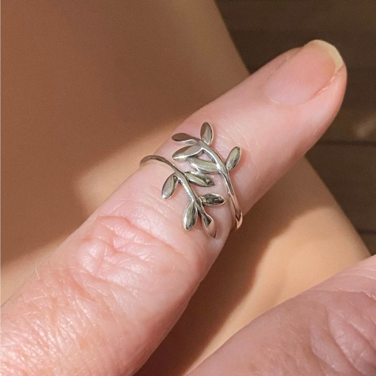 Sterling Silver Wrap Around Leaf Toe Ring