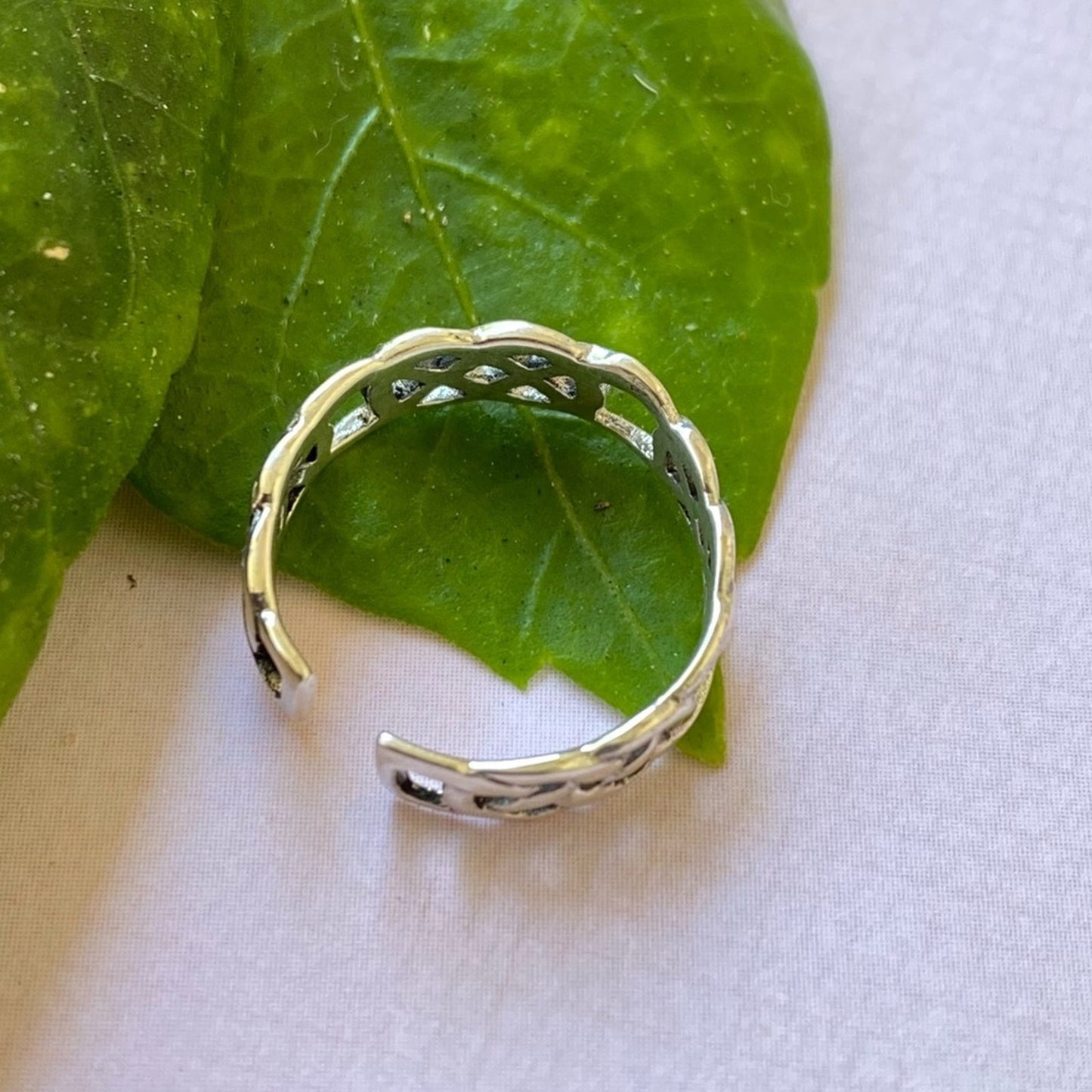 Sterling Silver Celtic Weave Toe Ring