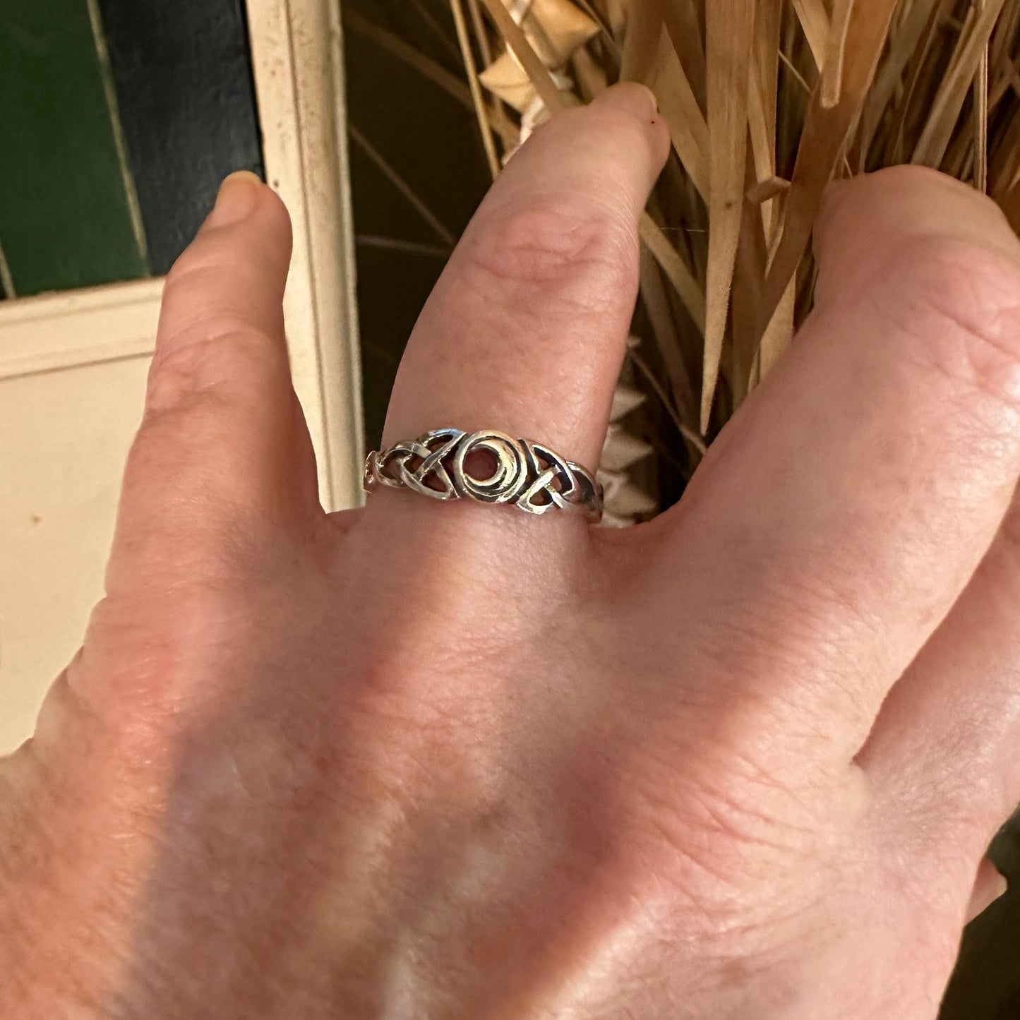 Sterling Silver Celtic Moon Ring