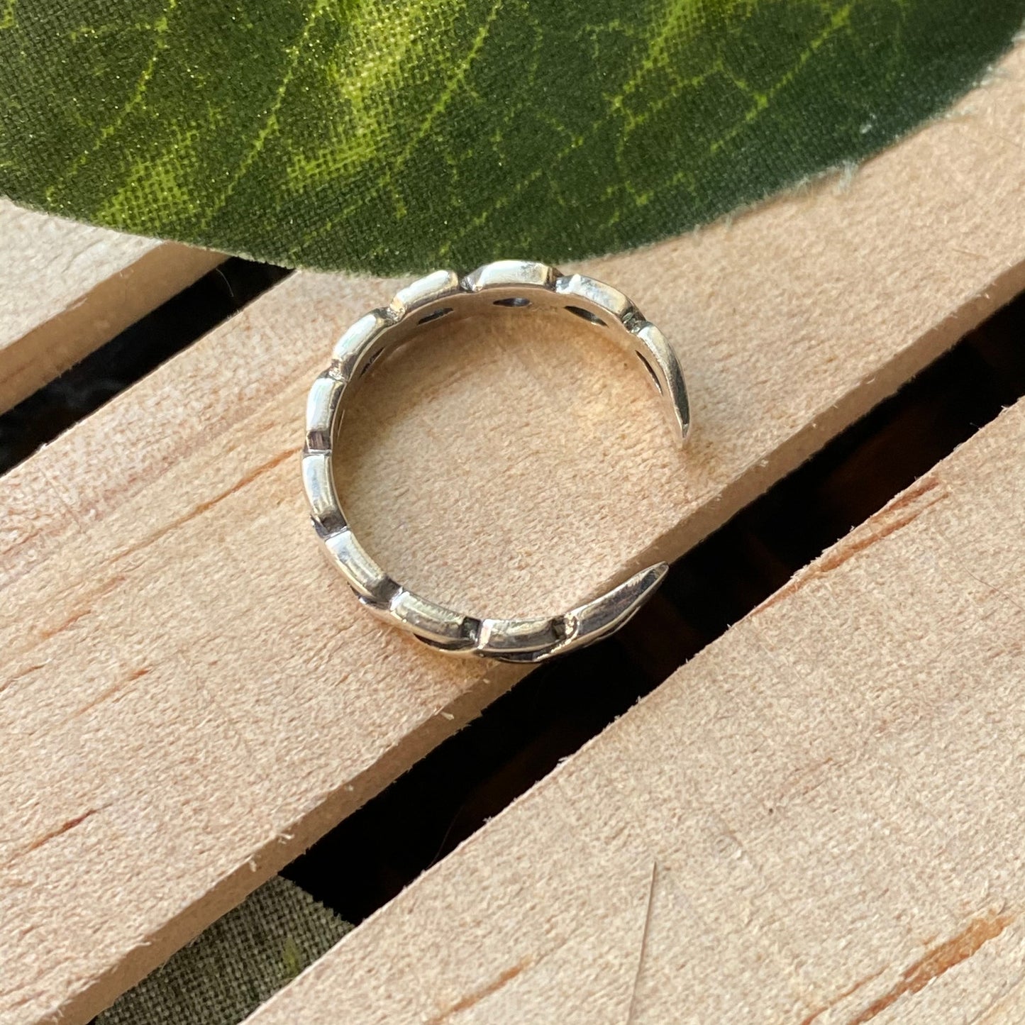 Sterling Silver Interwoven Toe Ring