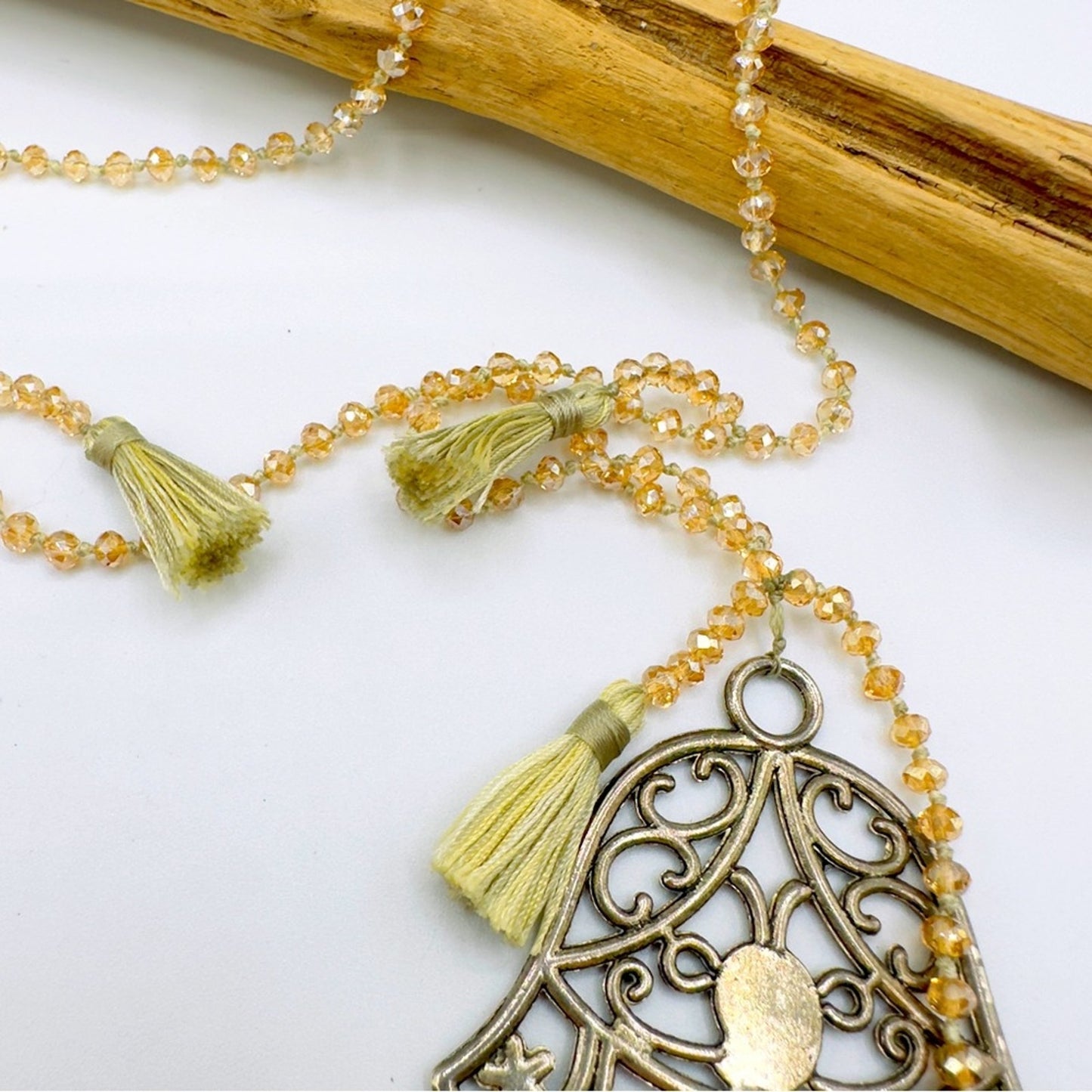Zacasha Hamsa Bohemian Style Tassel Necklace
