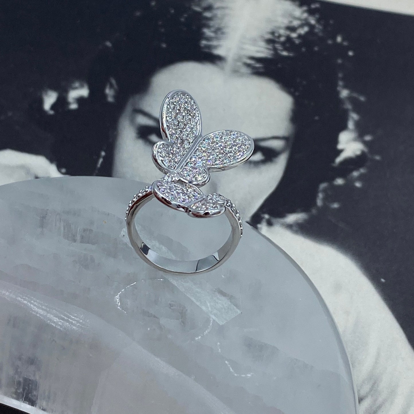 Butterly CZ Statement Ring